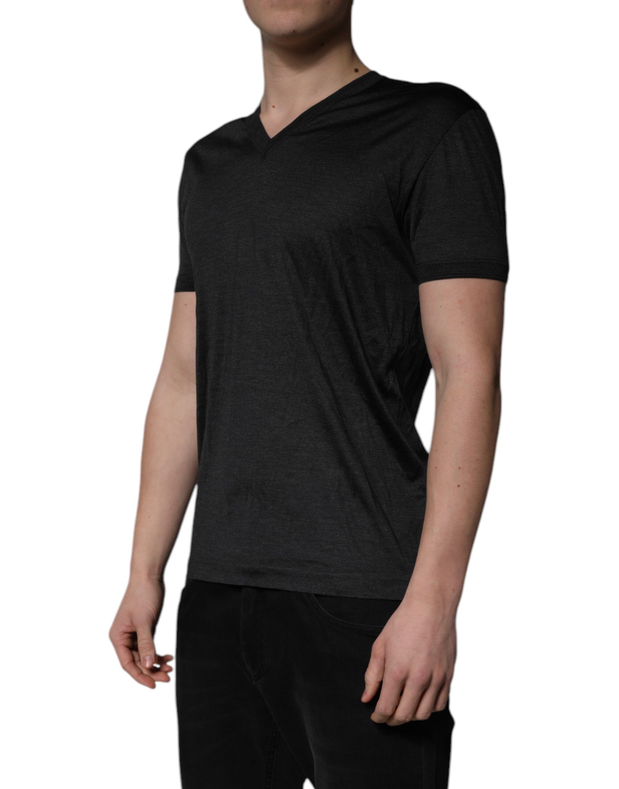 Silk V-neck Short Sleeves Men's T-shirt (Pre-Owned) - Dolce & Gabbana - Modalova