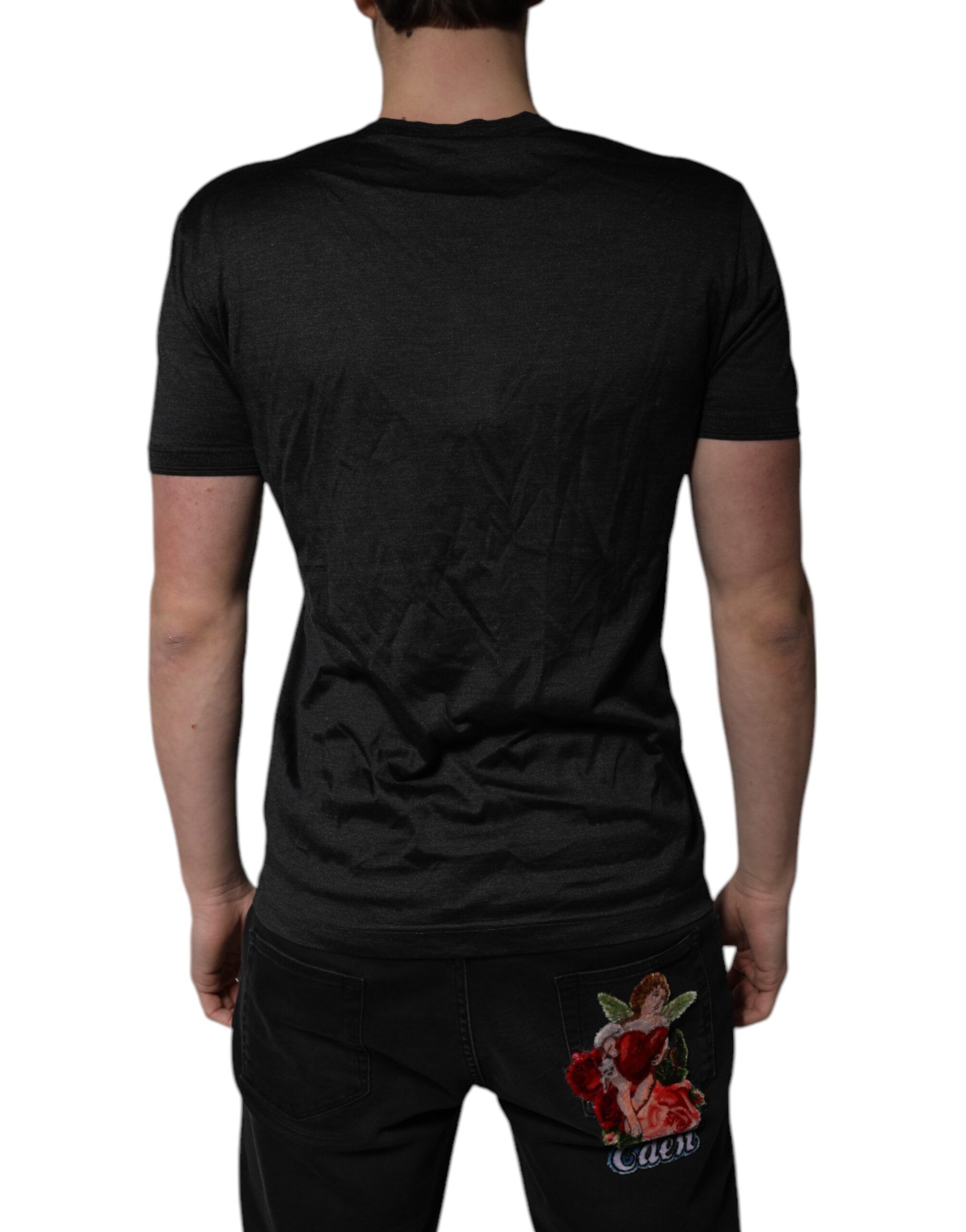 Silk V-neck Short Sleeves Men's T-shirt (Pre-Owned) - Dolce & Gabbana - Modalova