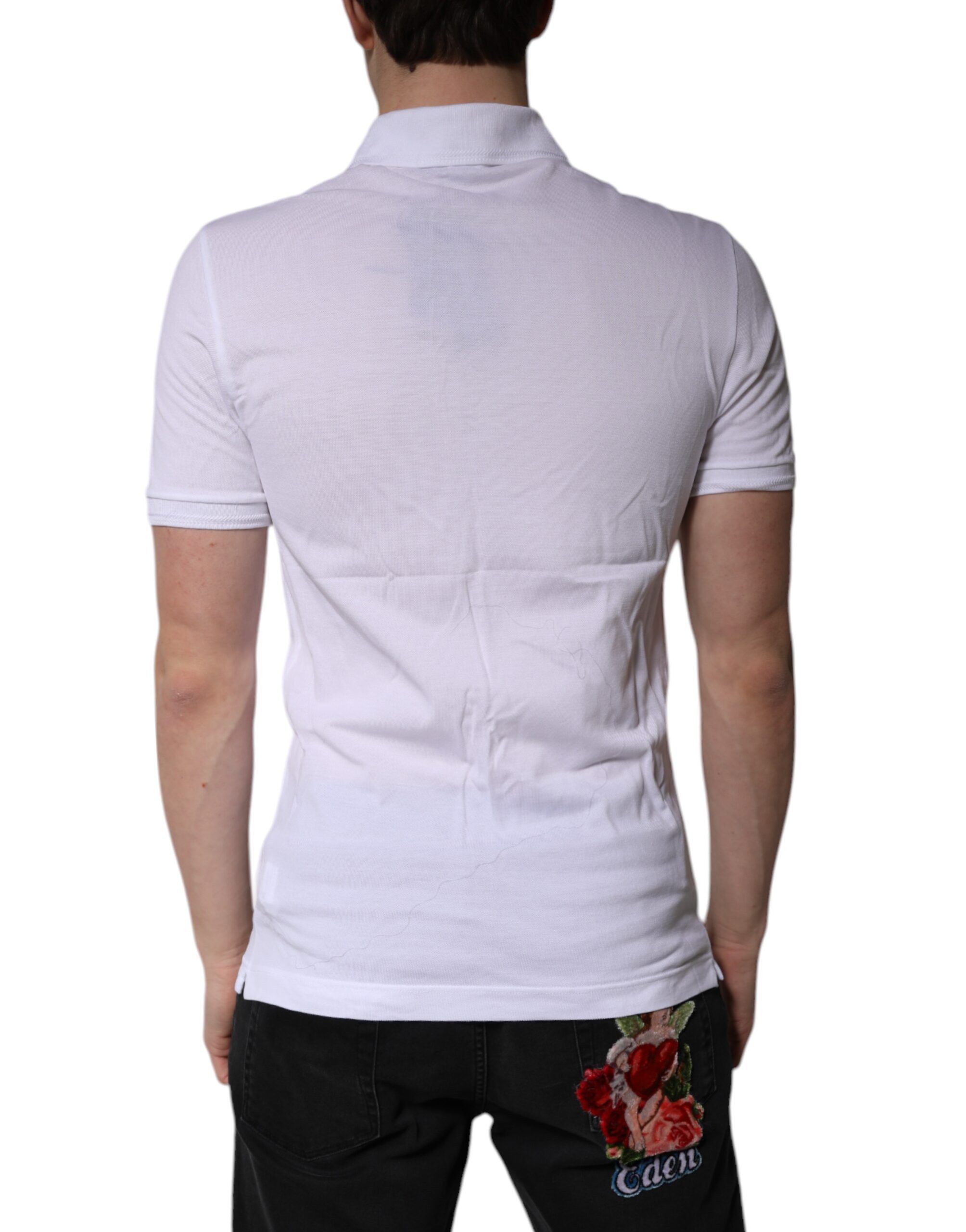 Cotton Logo Collared Polo Men's T-shirt - Dolce & Gabbana - Modalova
