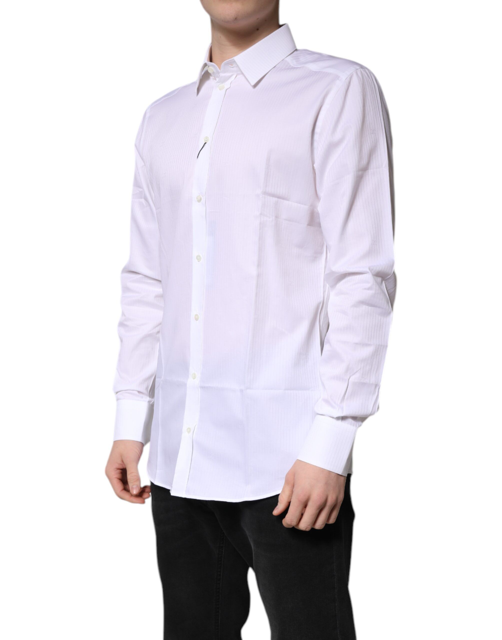 Cotton Collared GOLD Dress Formal Men's Shirt (Pre-Owned) - Dolce & Gabbana - Modalova