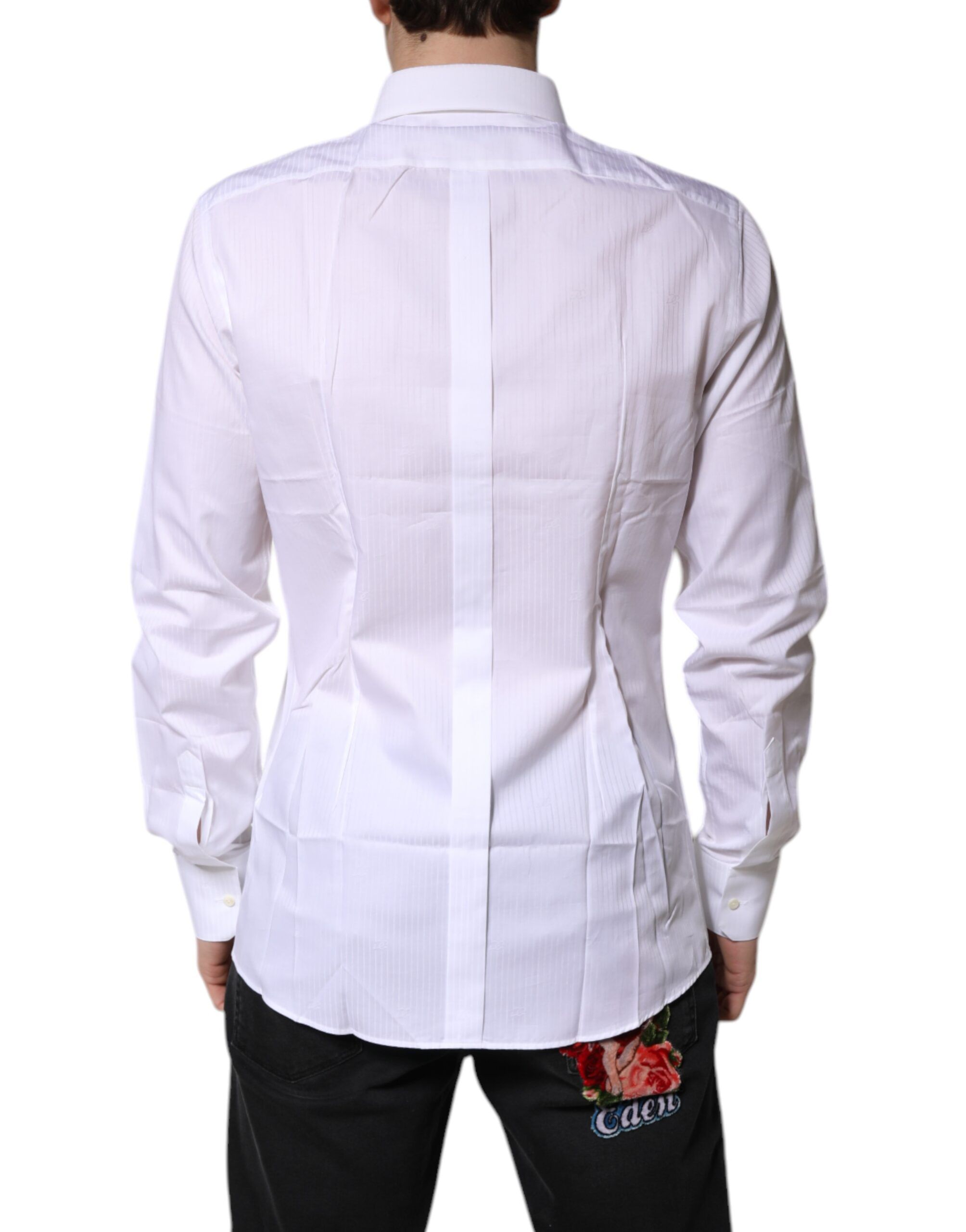 Cotton Collared GOLD Dress Formal Men's Shirt (Pre-Owned) - Dolce & Gabbana - Modalova