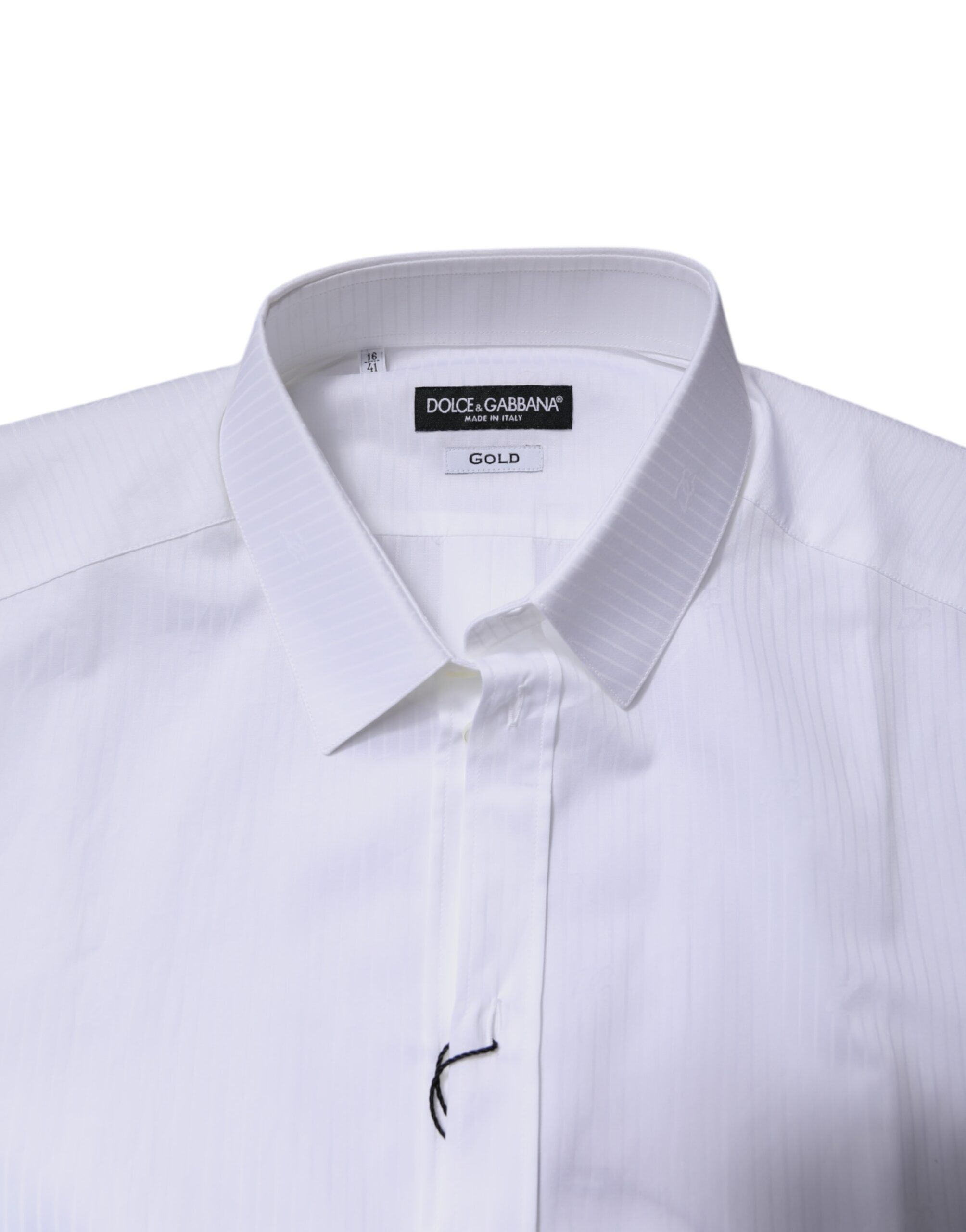 Cotton Collared GOLD Dress Formal Men's Shirt (Pre-Owned) - Dolce & Gabbana - Modalova