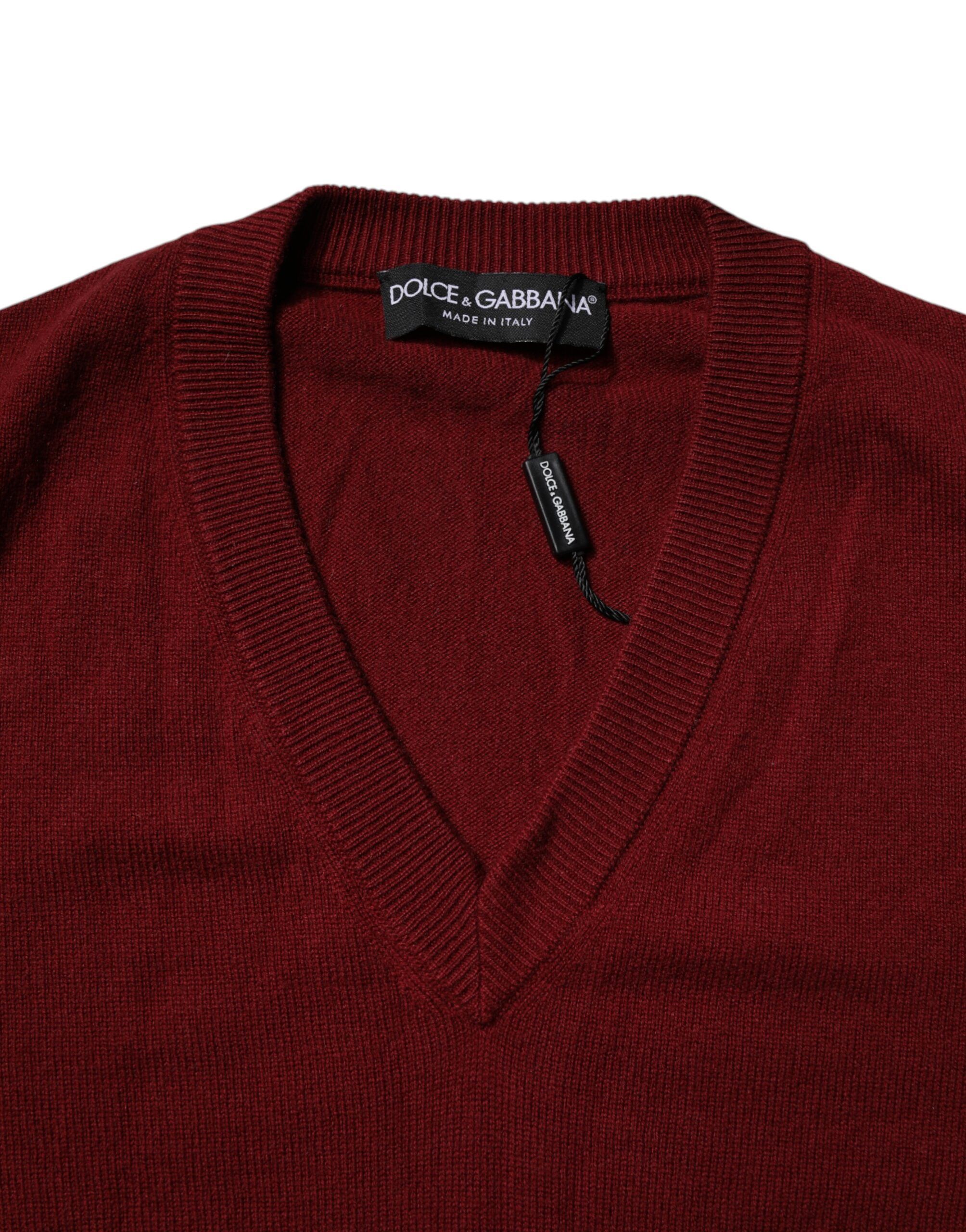 Cashmere V-neck Men Pullover Men's Sweater - Dolce & Gabbana - Modalova
