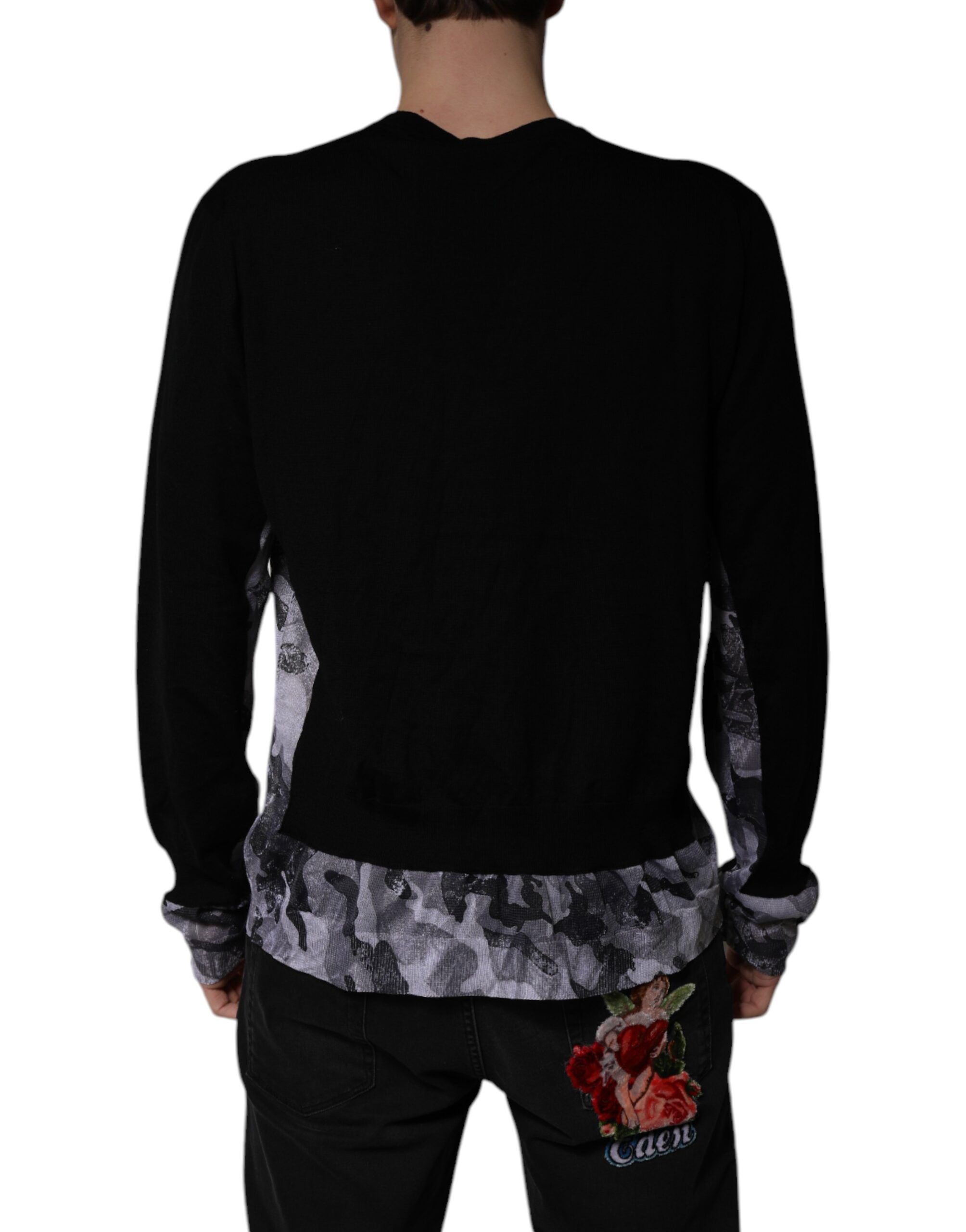 Camouflage V-neck Pullover Men's Sweater - Dolce & Gabbana - Modalova