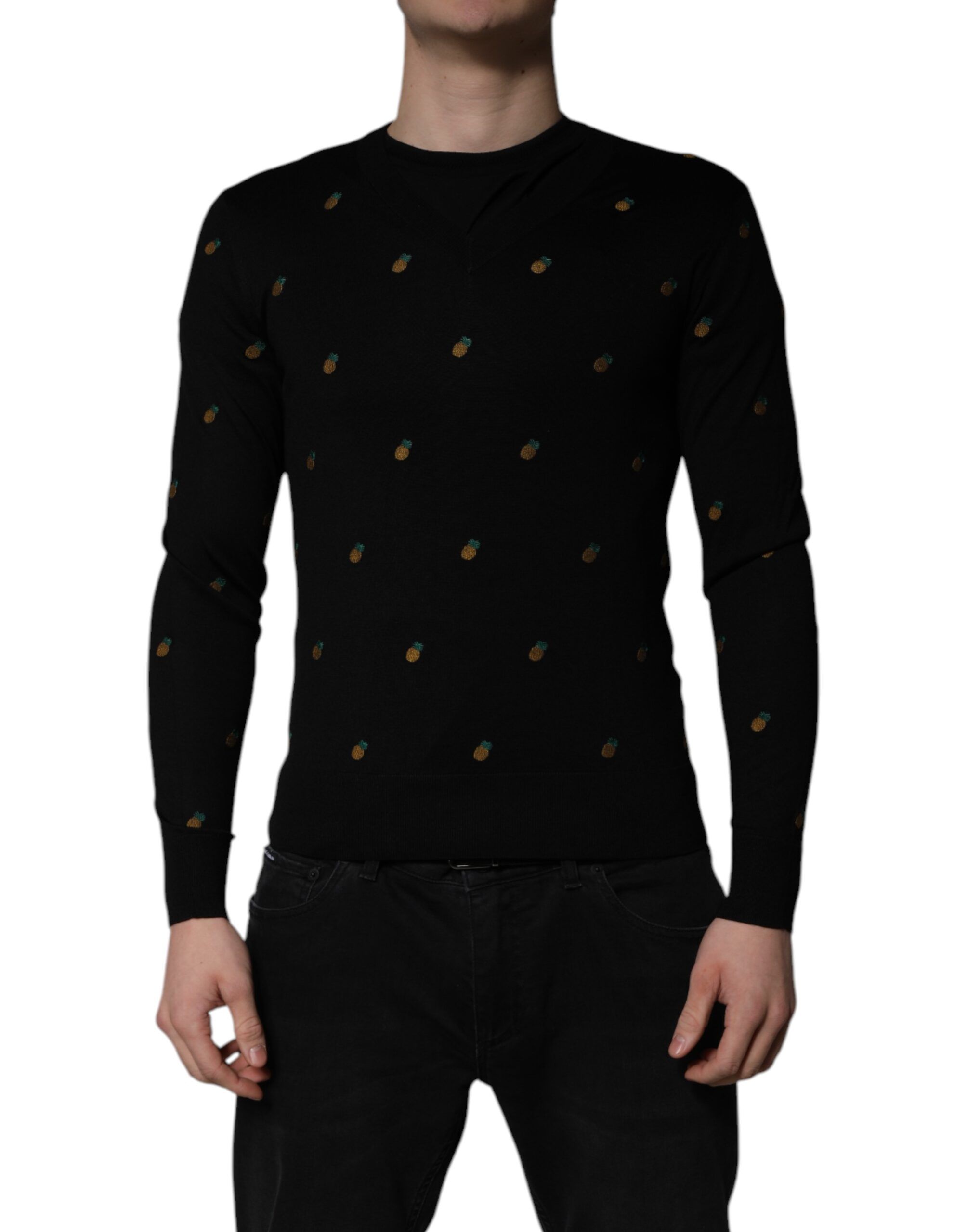 Pineapple Crew Neck Pullover Men's Sweater - Dolce & Gabbana - Modalova