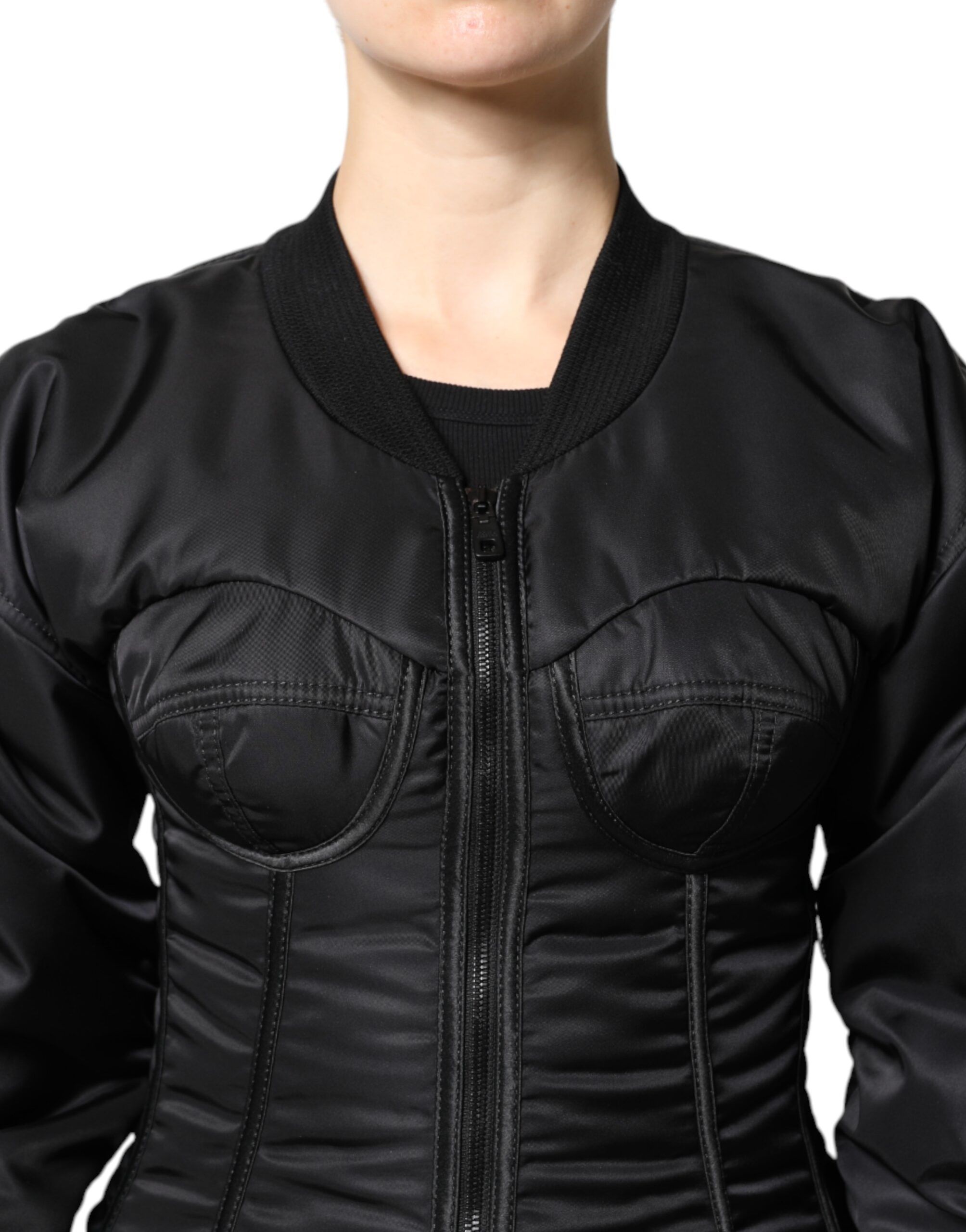 Nylon Full Zip Bustier Corset Women's Jacket - Dolce & Gabbana - Modalova