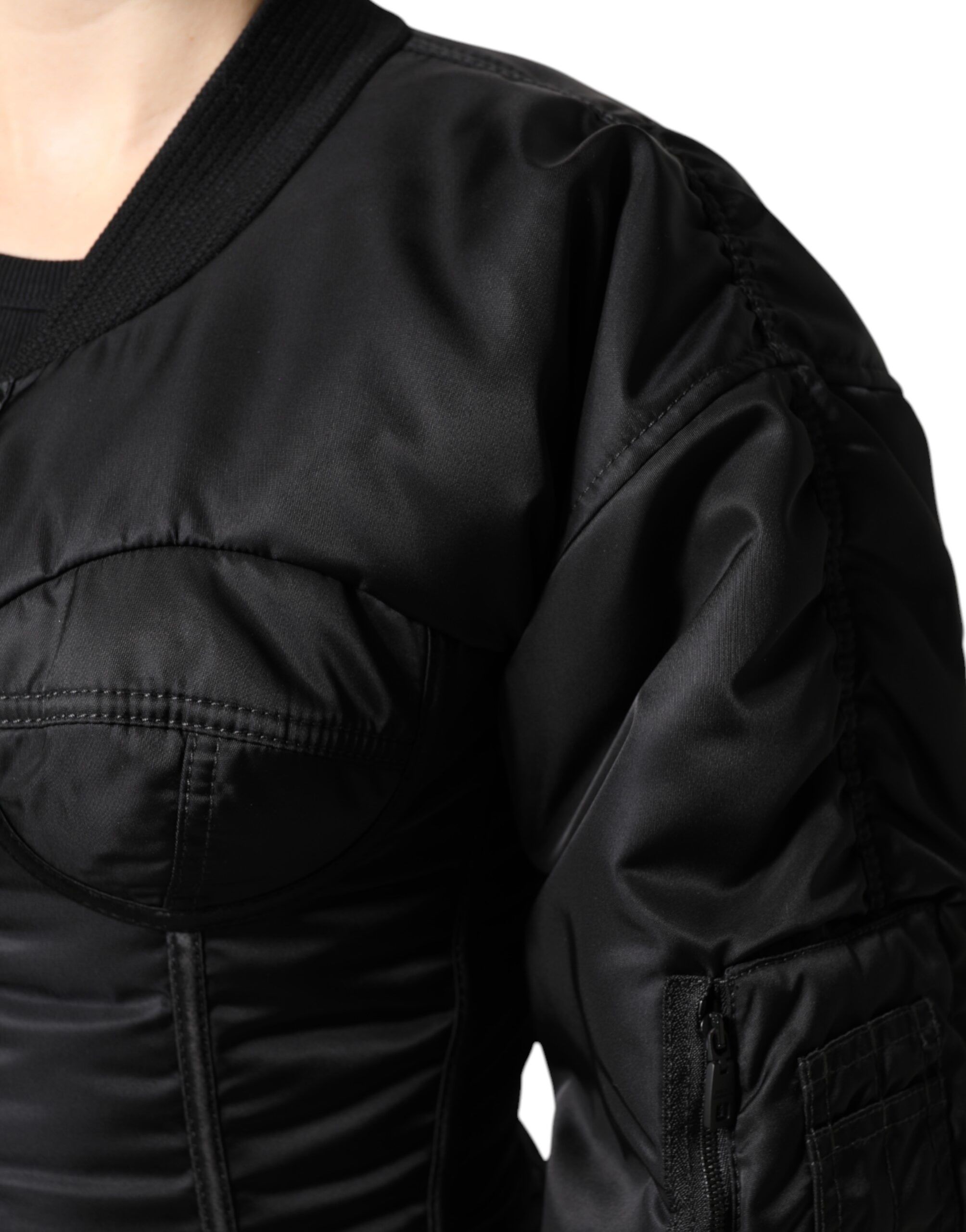 Nylon Full Zip Bustier Corset Women's Jacket - Dolce & Gabbana - Modalova