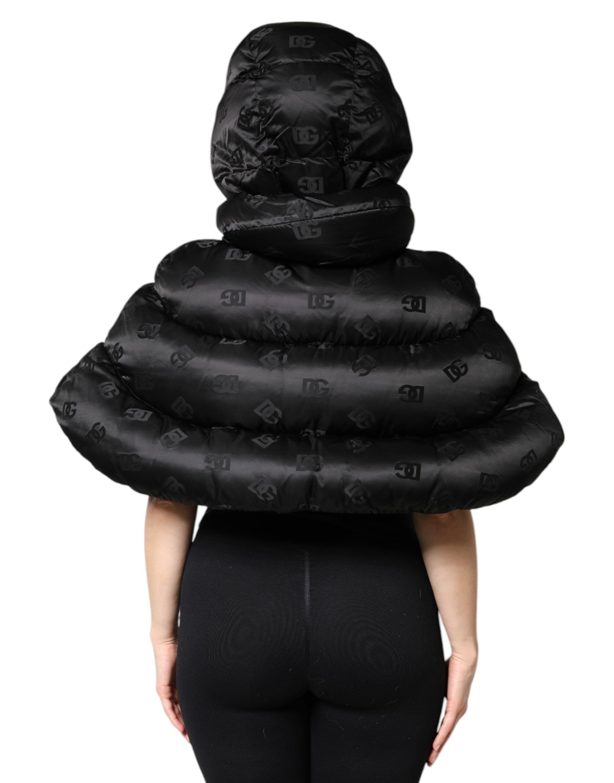 Padded Puffer Hooded Full Zip Cropped Women's Jacket - Dolce & Gabbana - Modalova