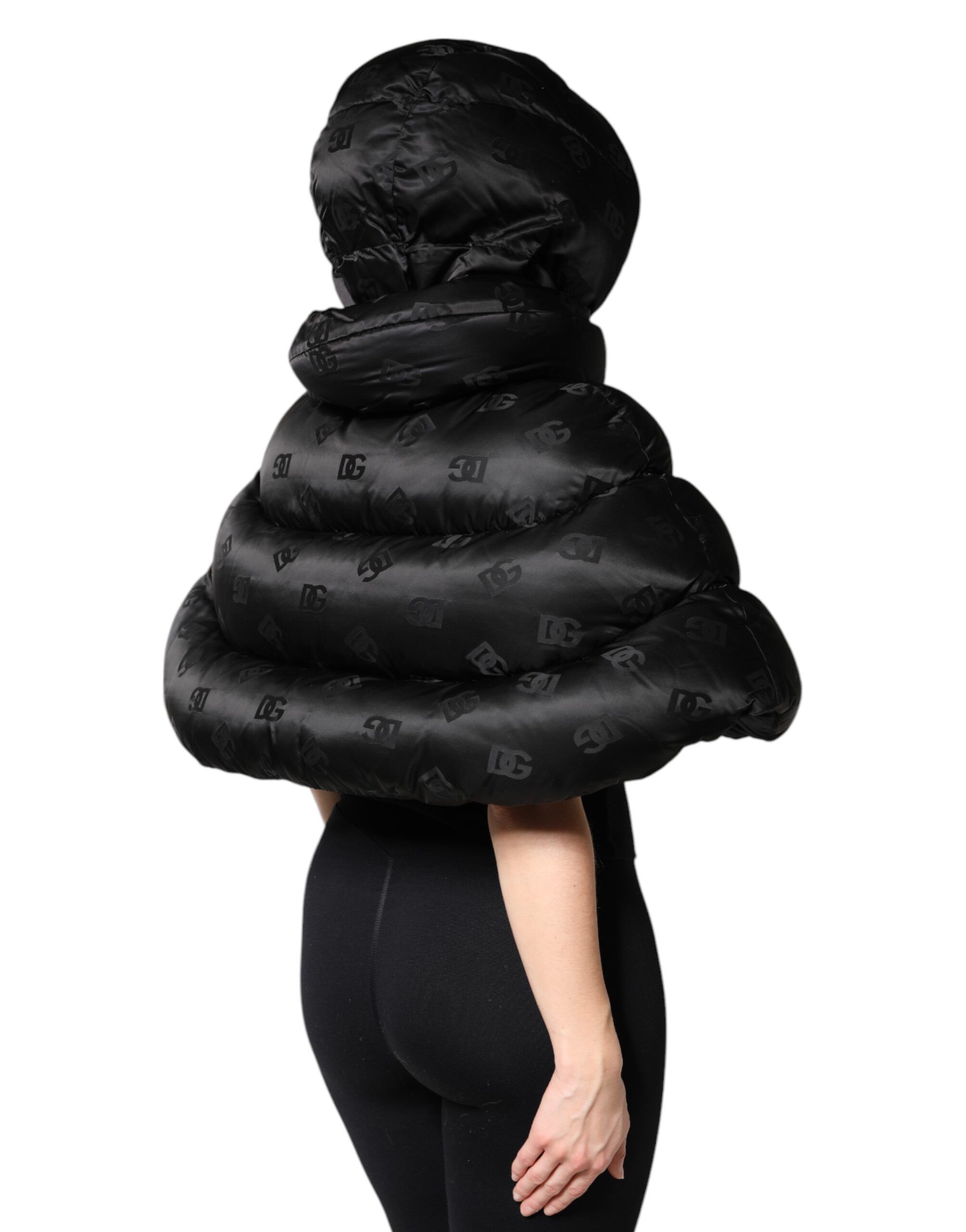 Padded Puffer Hooded Full Zip Cropped Women's Jacket - Dolce & Gabbana - Modalova