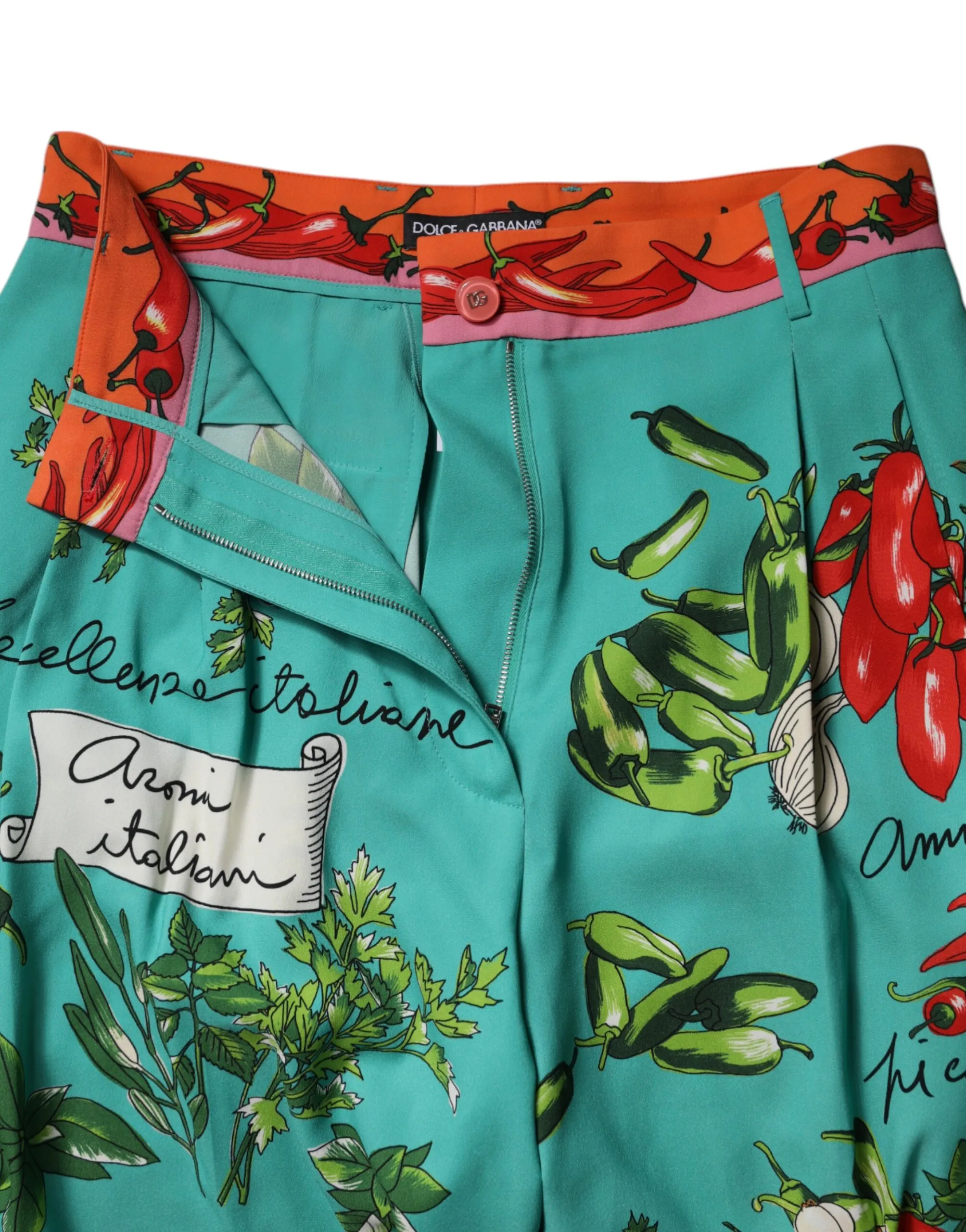 Silk Printed Straight Women's Pants (Pre-Owned) - Dolce & Gabbana - Modalova