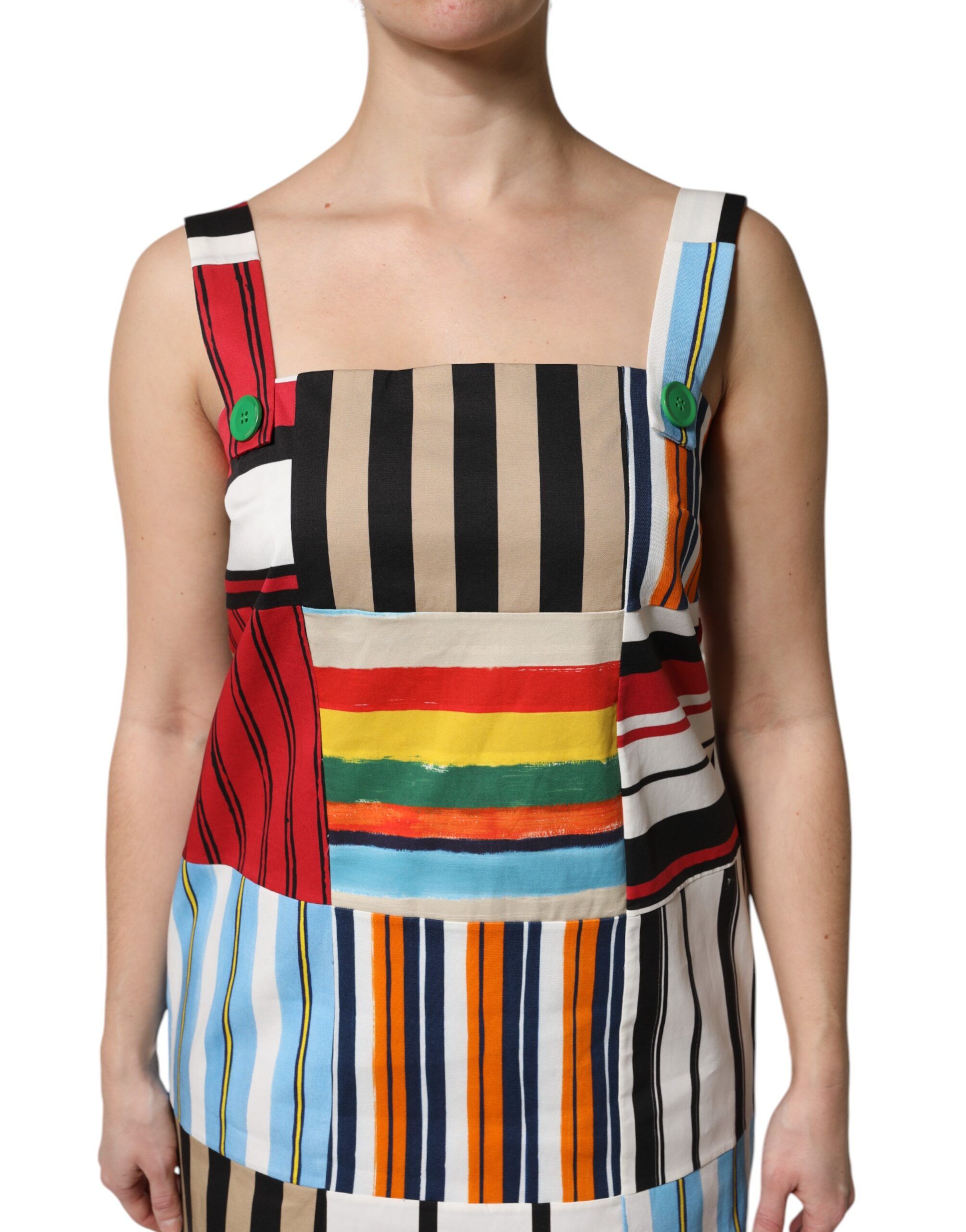 Cotton Stripe Sleeveless Women's Dress - Dolce & Gabbana - Modalova