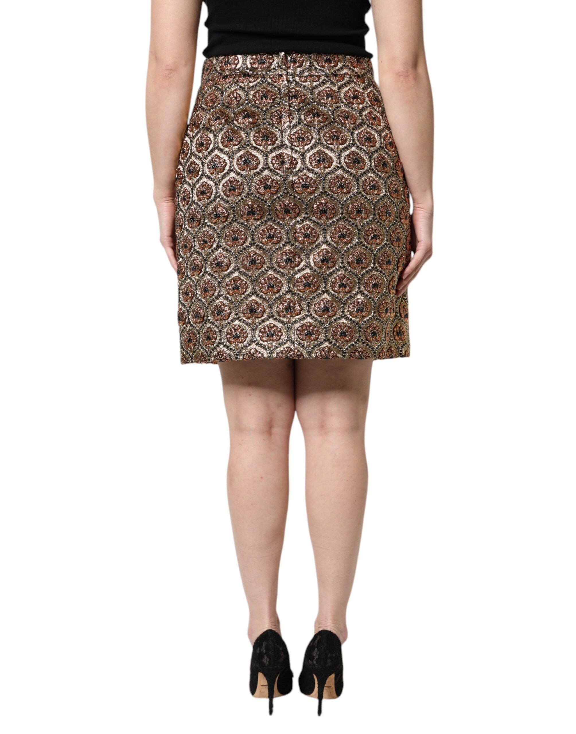 Polyester Brocade A-line Mini Women's Skirt - Dolce & Gabbana - Modalova