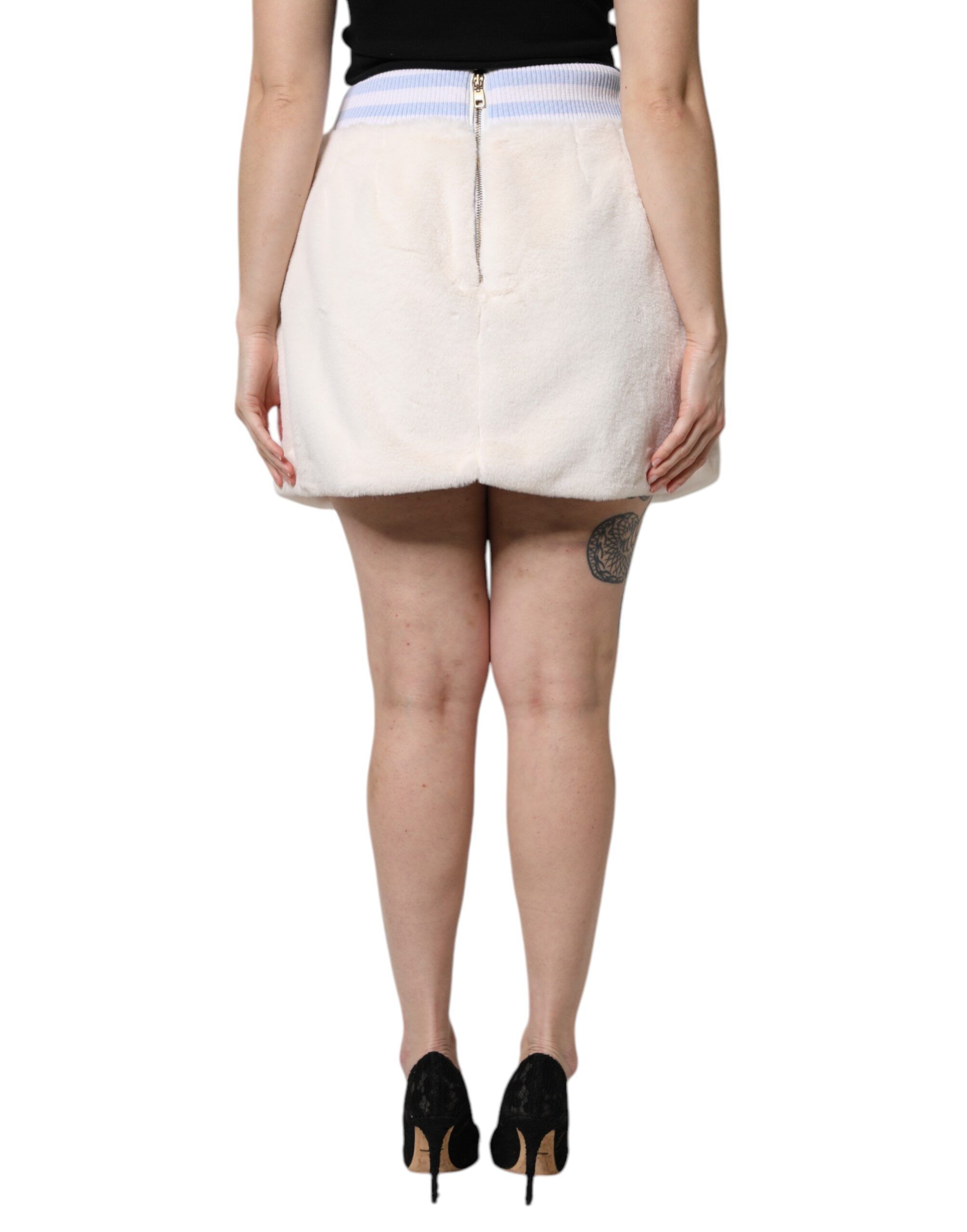 Faux Fur High Waisted Mini Women's Skirt (Pre-Owned) - Dolce & Gabbana - Modalova
