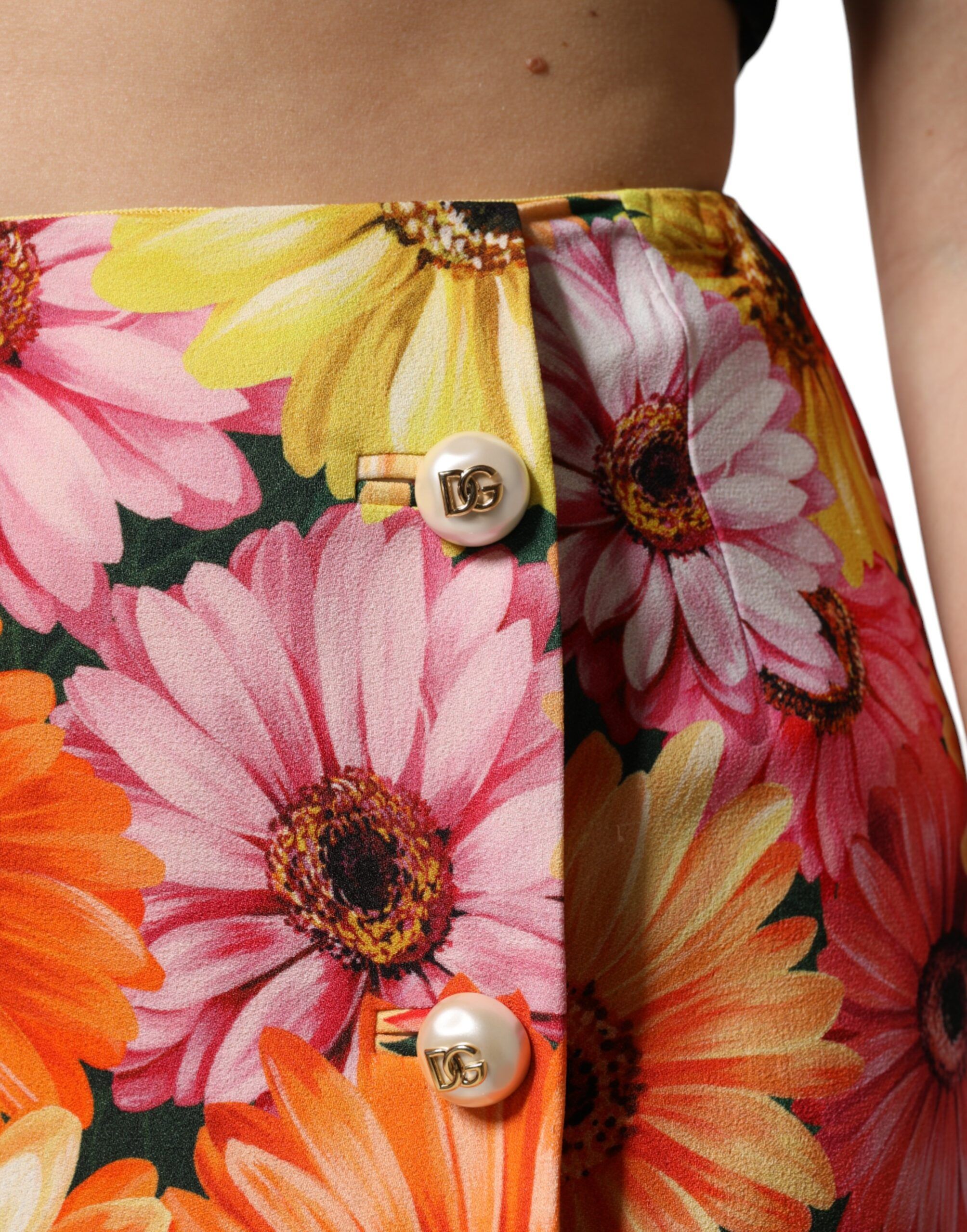 Floral High Waist Mini Women's Skirt - Dolce & Gabbana - Modalova