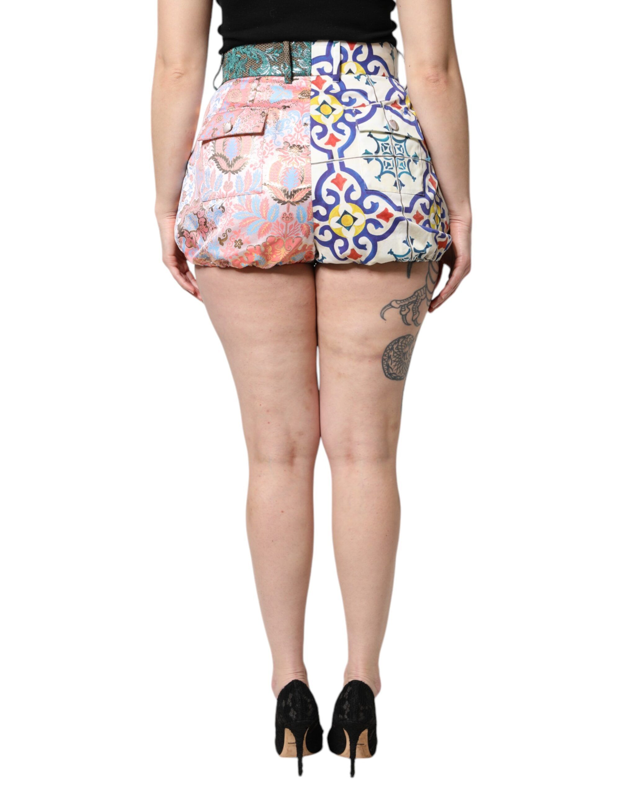 Cotton Patchwork Hot Pants Women's Shorts - Dolce & Gabbana - Modalova
