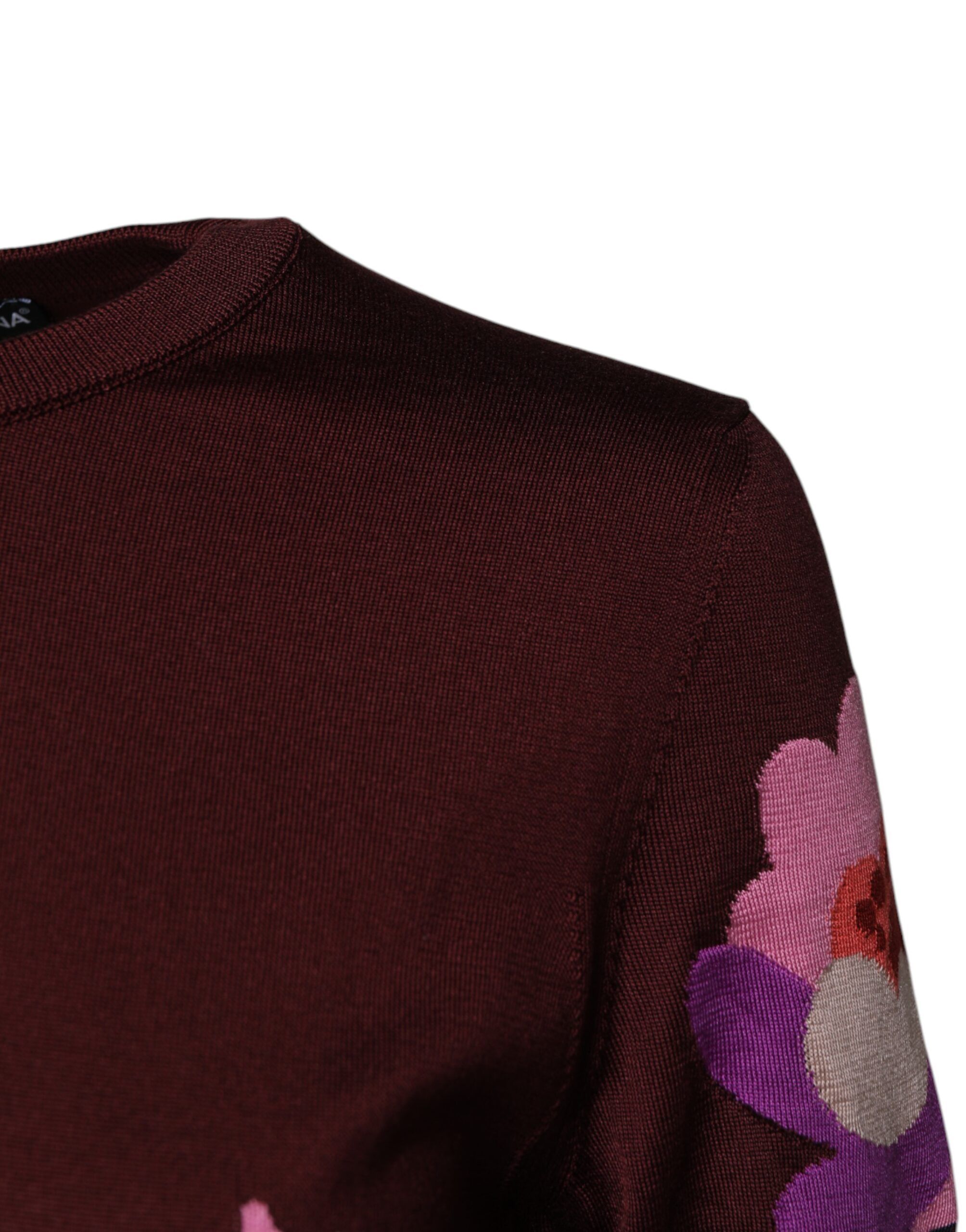 Floral Silk Crew Neck Blouse Women's Top - Dolce & Gabbana - Modalova