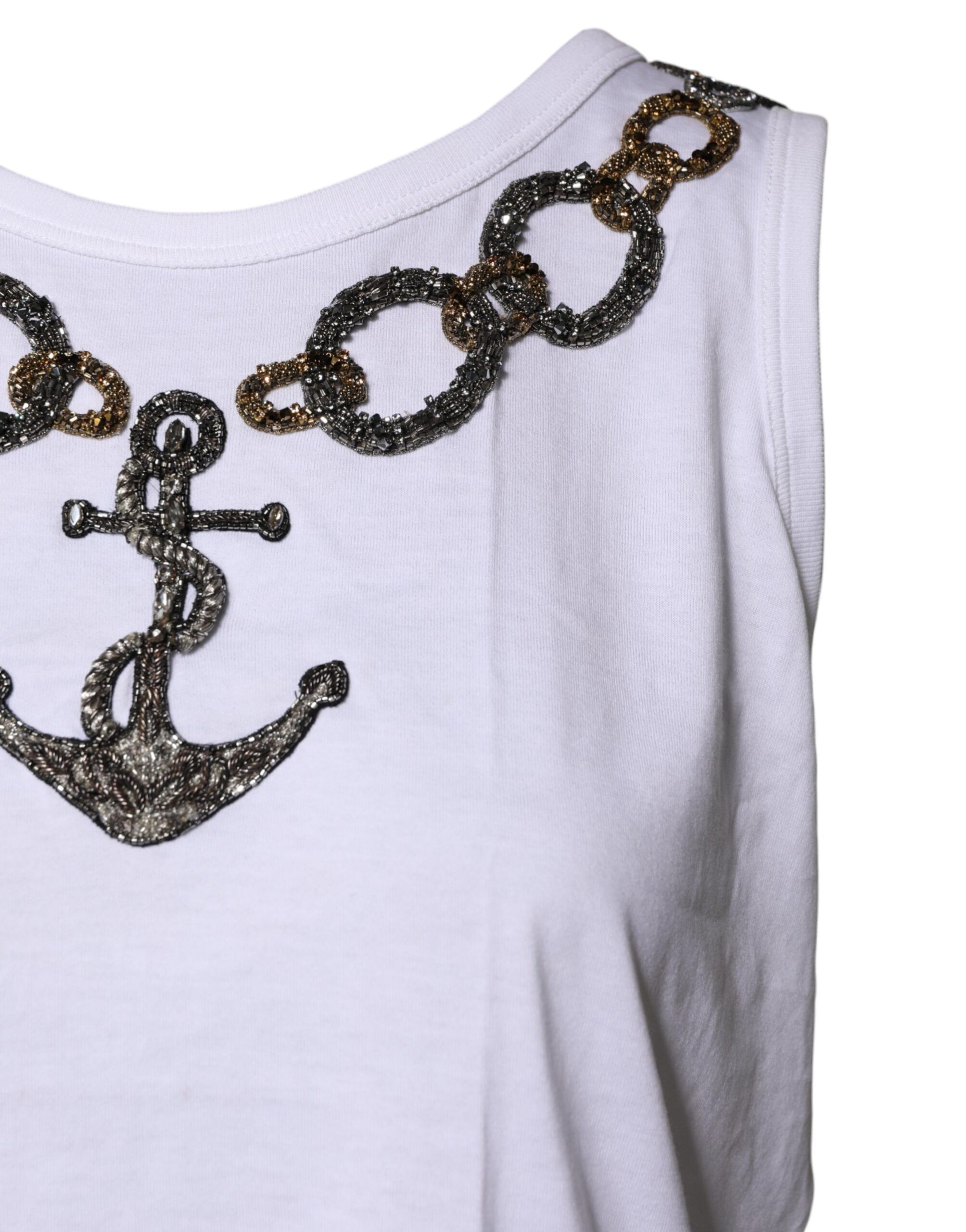 Cotton Anchor Chain Embroidery Tank Women's Top (Pre-Owned) - Dolce & Gabbana - Modalova