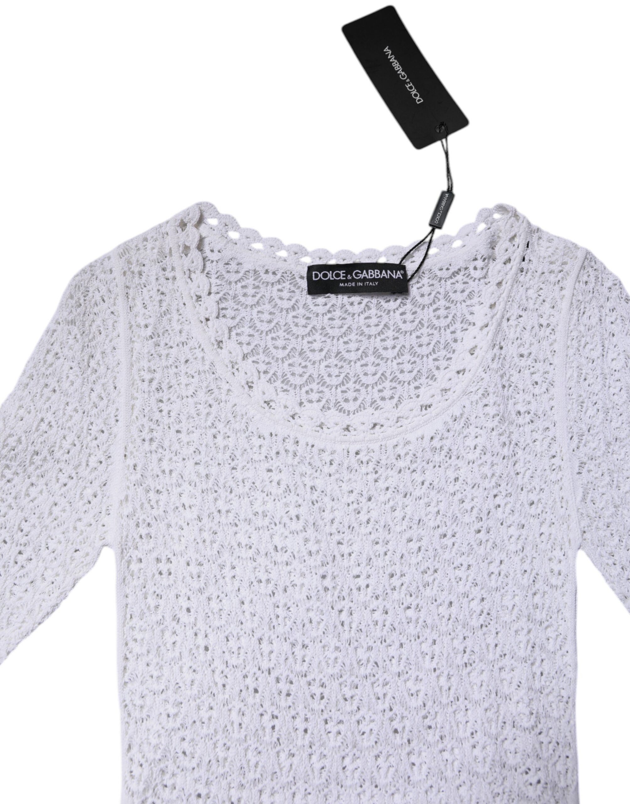 Viscose Short Sleeve Crochet Women's Top (Pre-Owned) - Dolce & Gabbana - Modalova