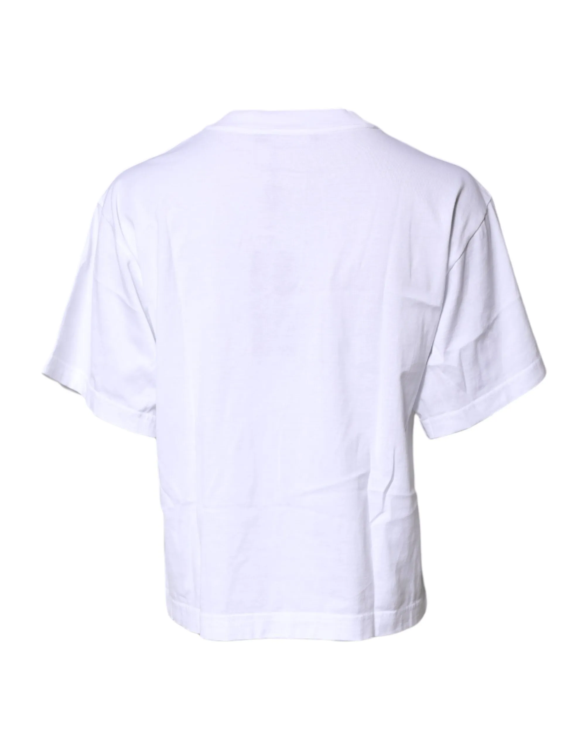 Printed Round Neck Top Cotton Women's T-shirt - Dolce & Gabbana - Modalova