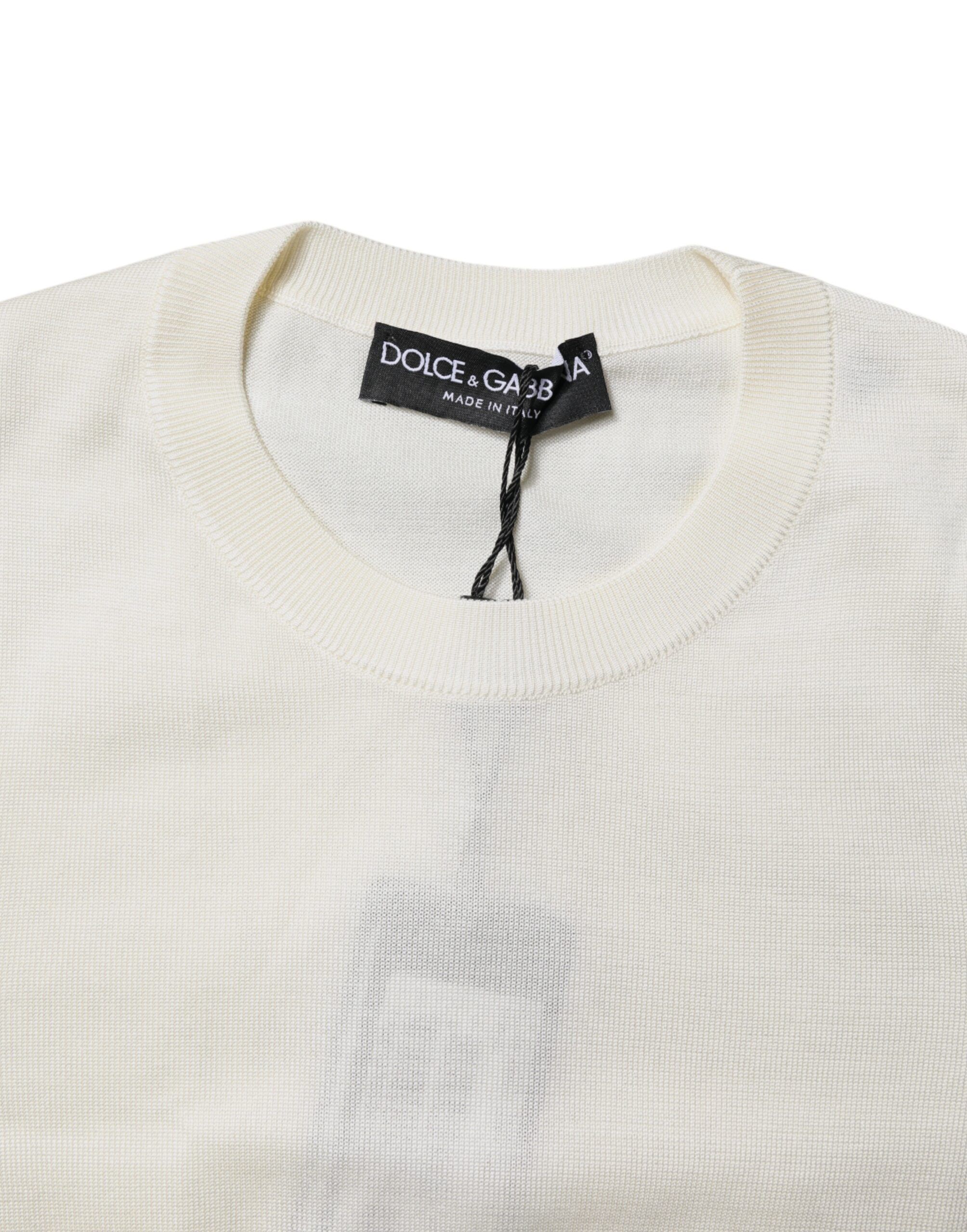Short Sleeve Silk Round Neck Blouse Women's Top (Pre-Owned) - Dolce & Gabbana - Modalova