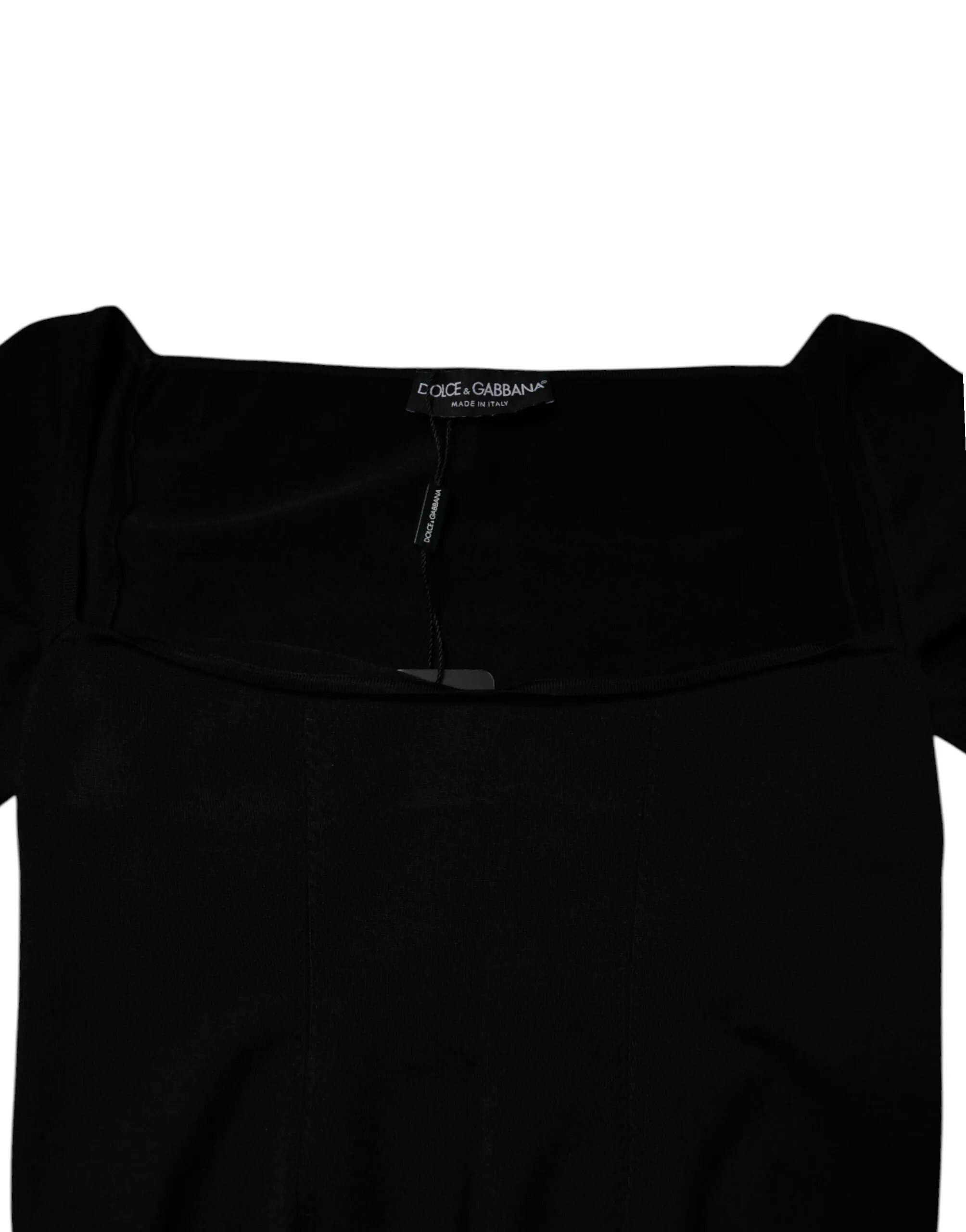 Square Neckline Long Sleeves Women's Sweater - Dolce & Gabbana - Modalova