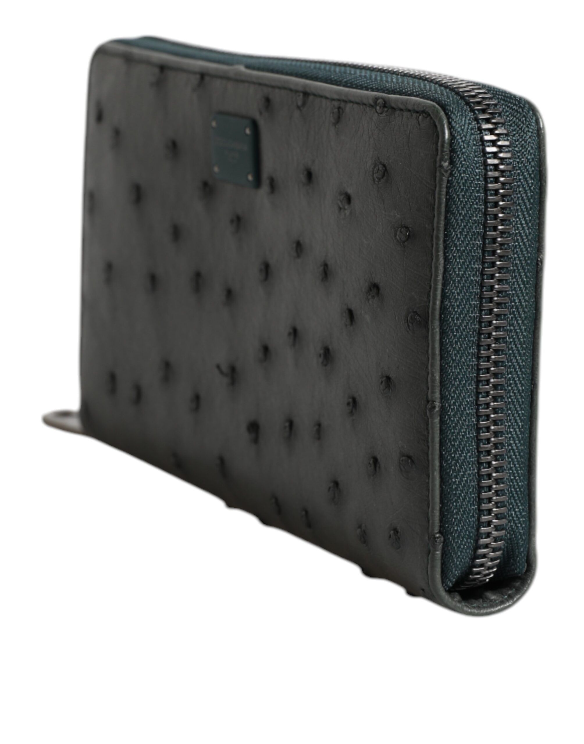 Ostrich Logo Plaque Zip Around Continental Men's Wallet - Dolce & Gabbana - Modalova