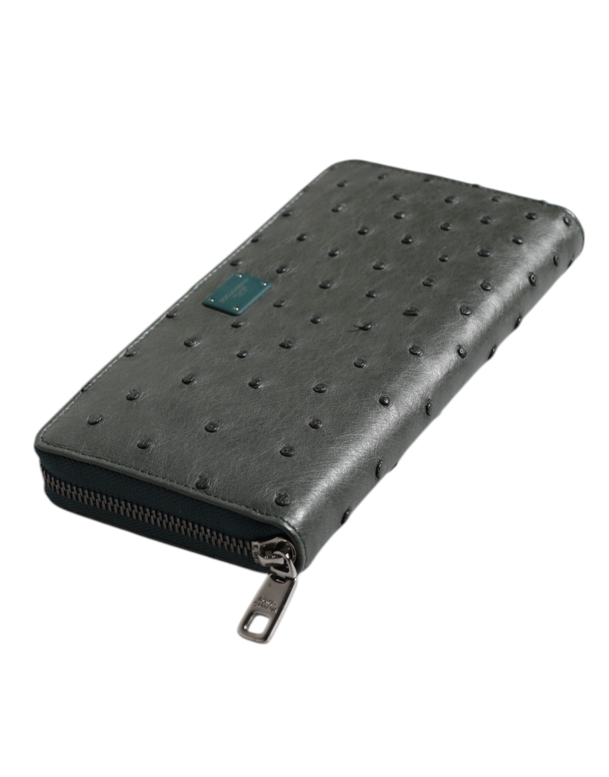 Ostrich Logo Plaque Zip Around Continental Men's Wallet - Dolce & Gabbana - Modalova