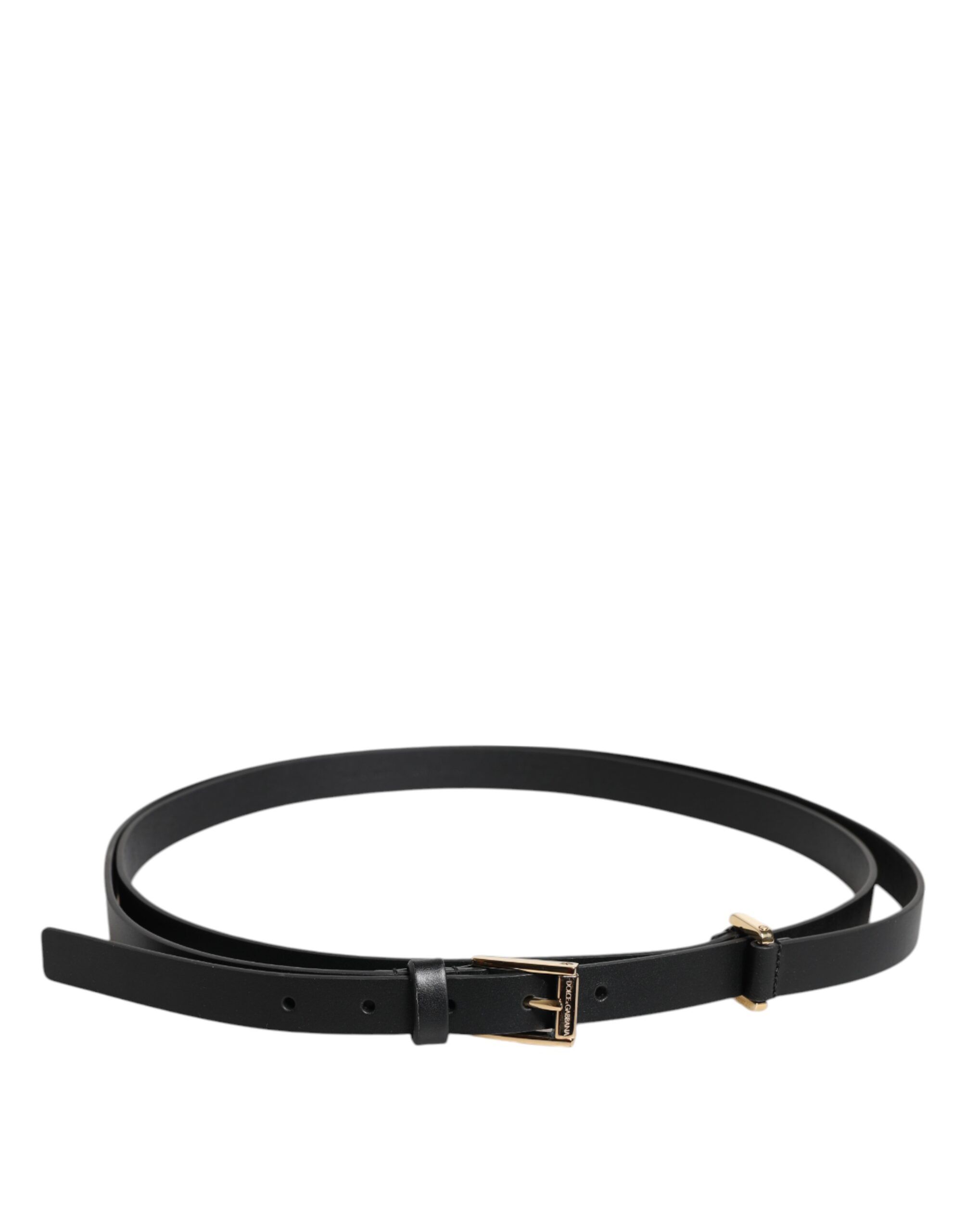 Calf Leather Gold Metal Buckle Men's Belt - Dolce & Gabbana - Modalova