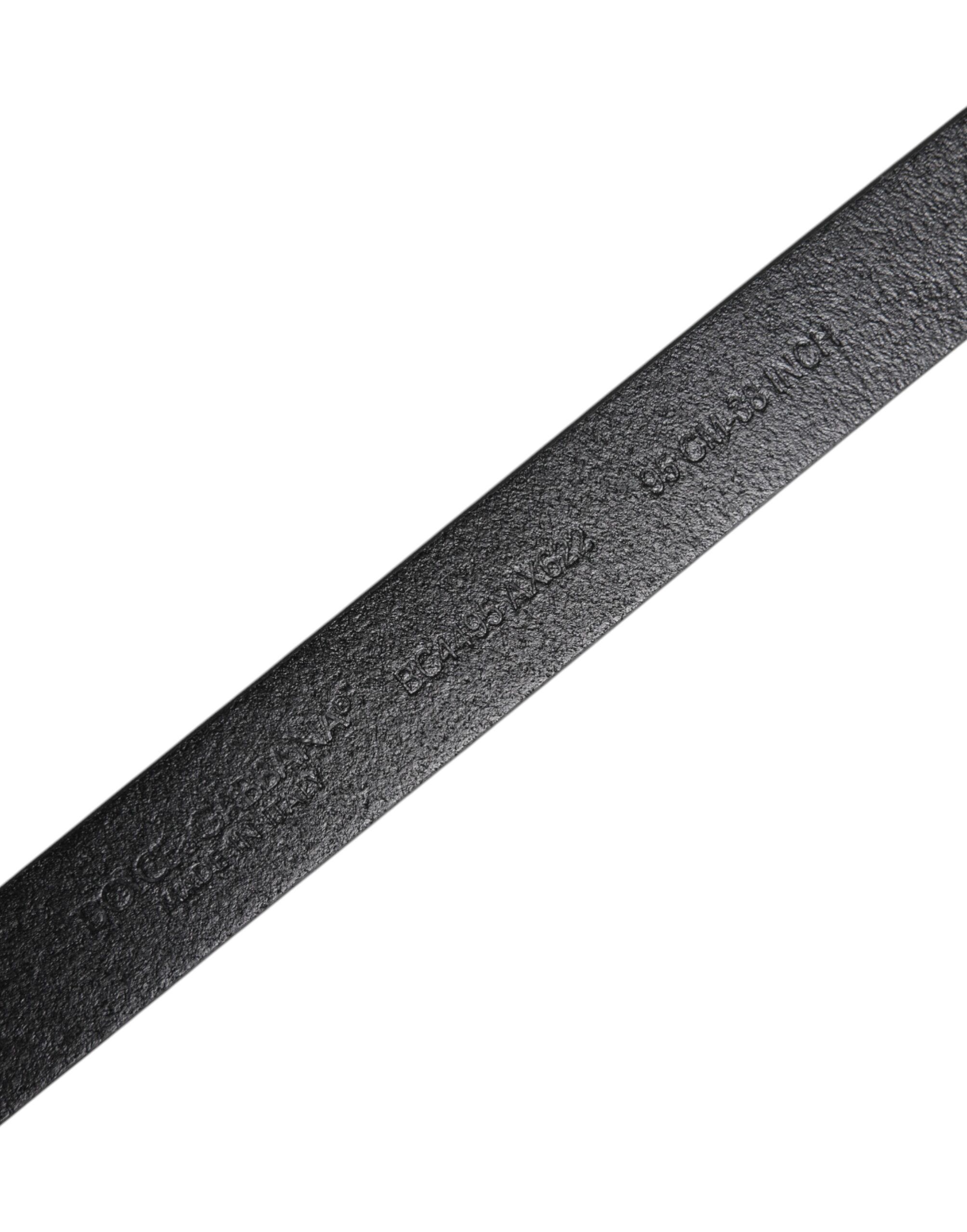 Calf Leather Gold Metal Buckle Men's Belt - Dolce & Gabbana - Modalova