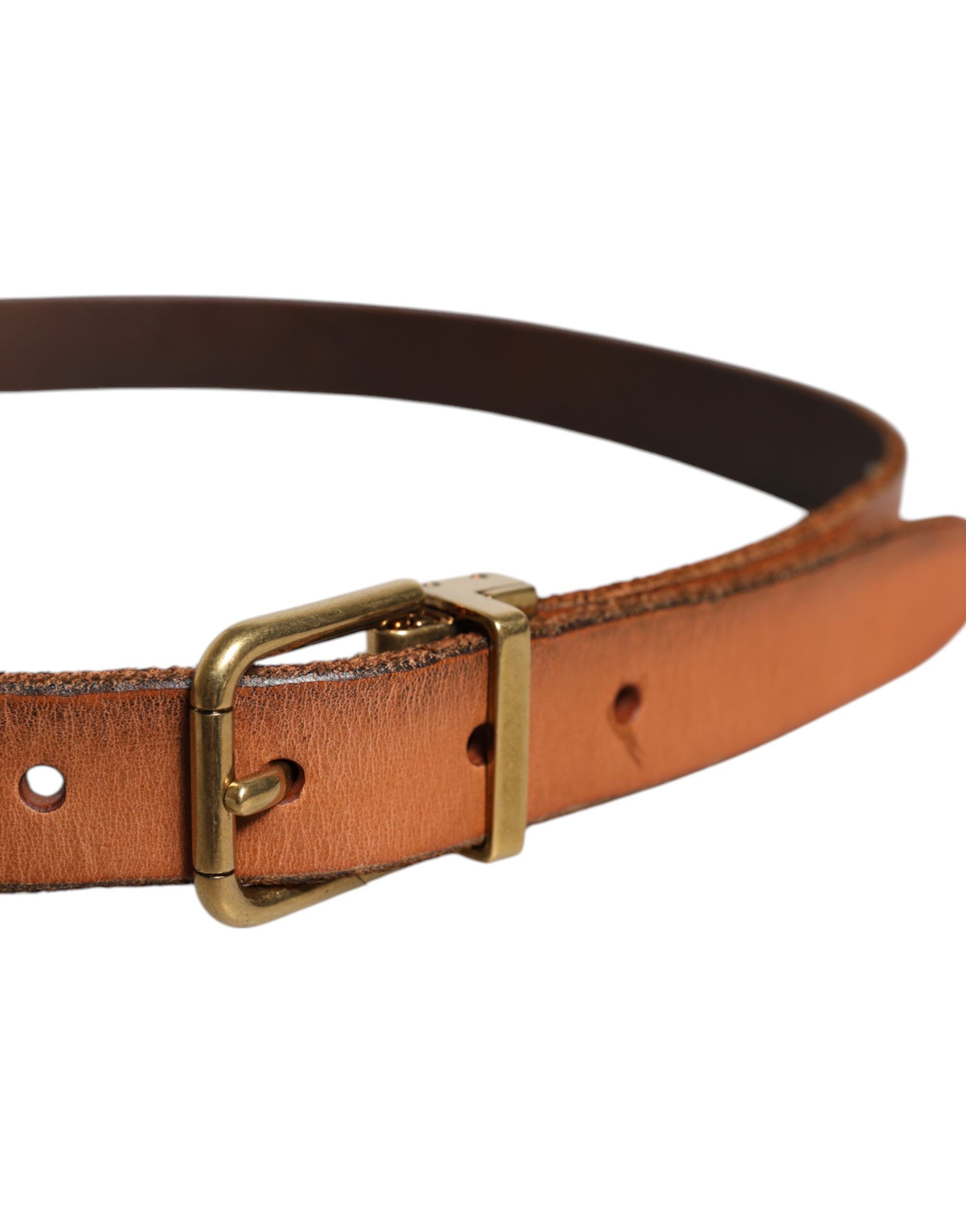 Leather Gold Tone Metal Buckle Men's Belt (Pre-Owned) - Dolce & Gabbana - Modalova