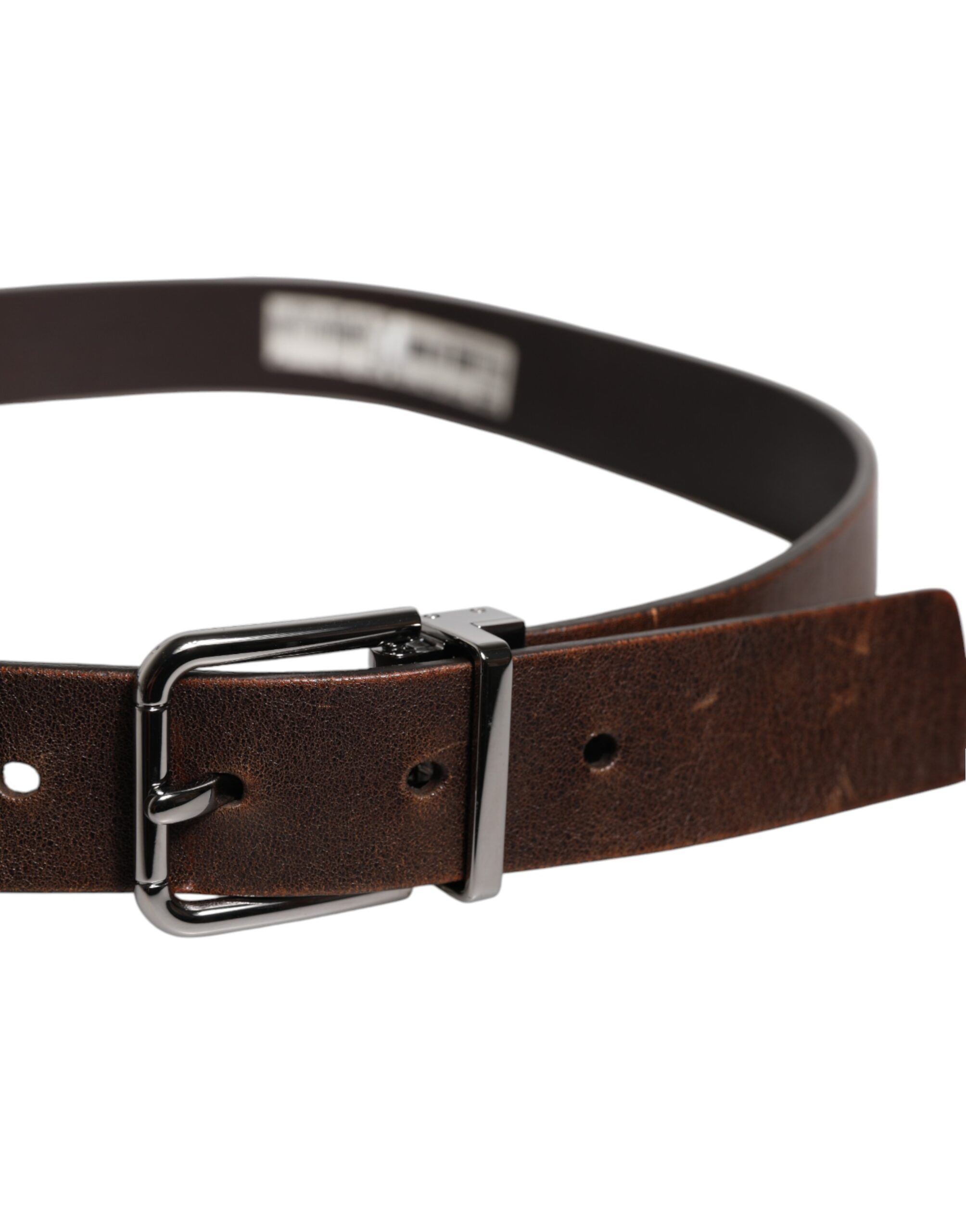 Leather Classic Metal Logo Buckle Men's Belt (Pre-Owned) - Dolce & Gabbana - Modalova