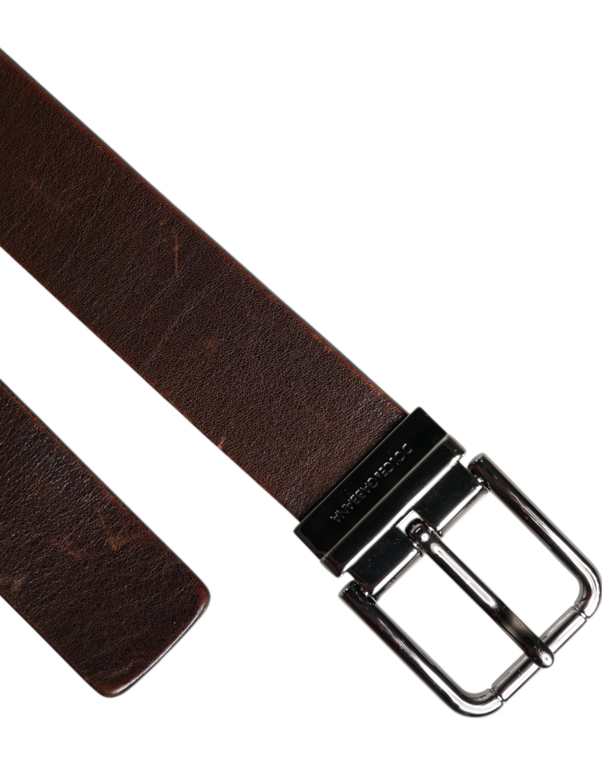 Leather Classic Metal Logo Buckle Men's Belt (Pre-Owned) - Dolce & Gabbana - Modalova