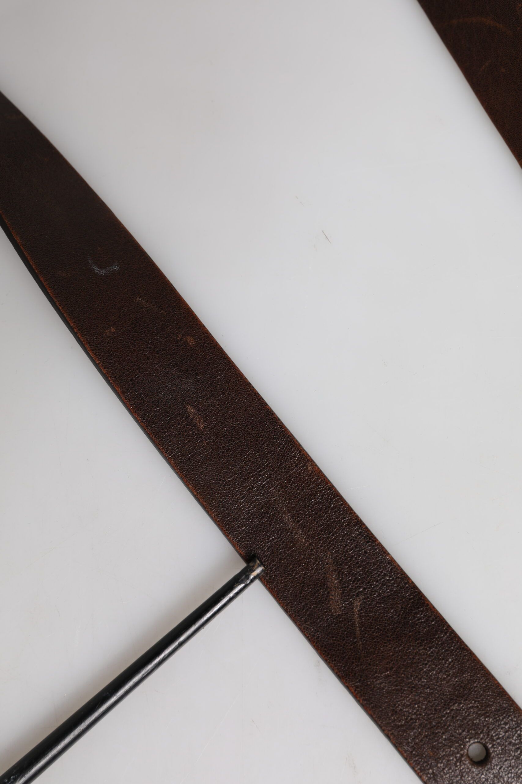 Leather Classic Metal Logo Buckle Men's Belt (Pre-Owned) - Dolce & Gabbana - Modalova