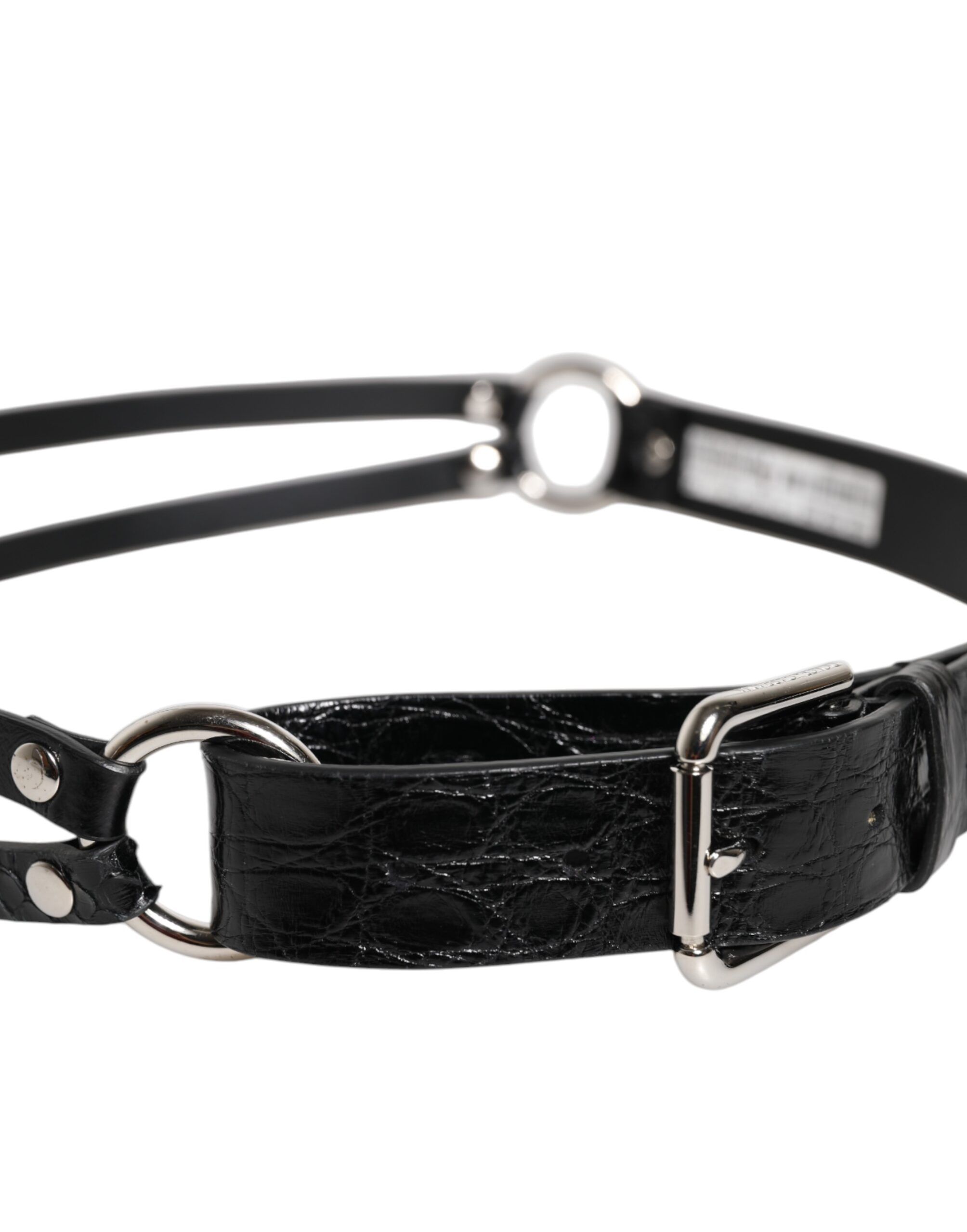Exotic Leather Metal Logo Buckle Men's Belt (Pre-Owned) - Dolce & Gabbana - Modalova