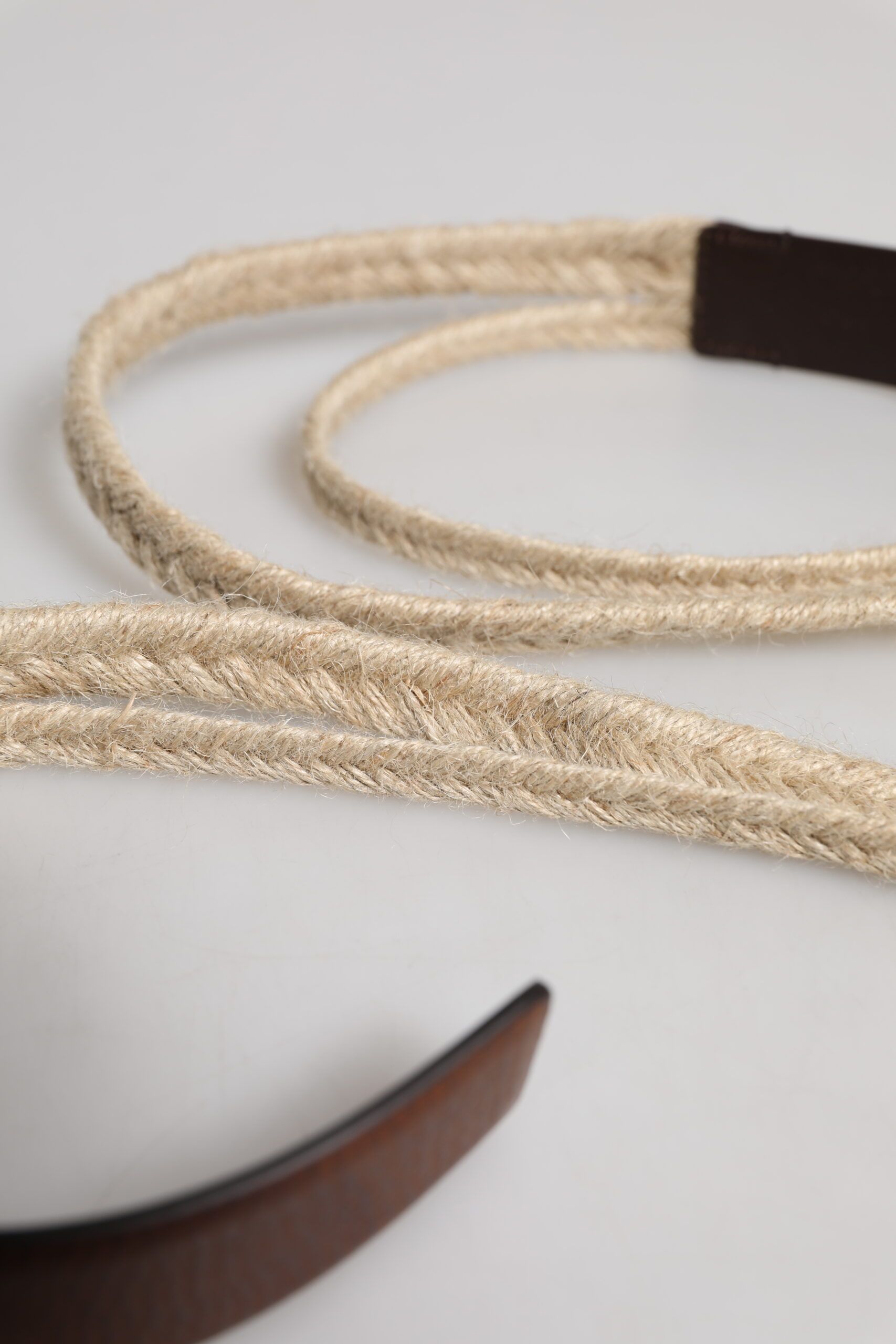 Jute Leather Woven Metal Buckle Men's Belt - Dolce & Gabbana - Modalova