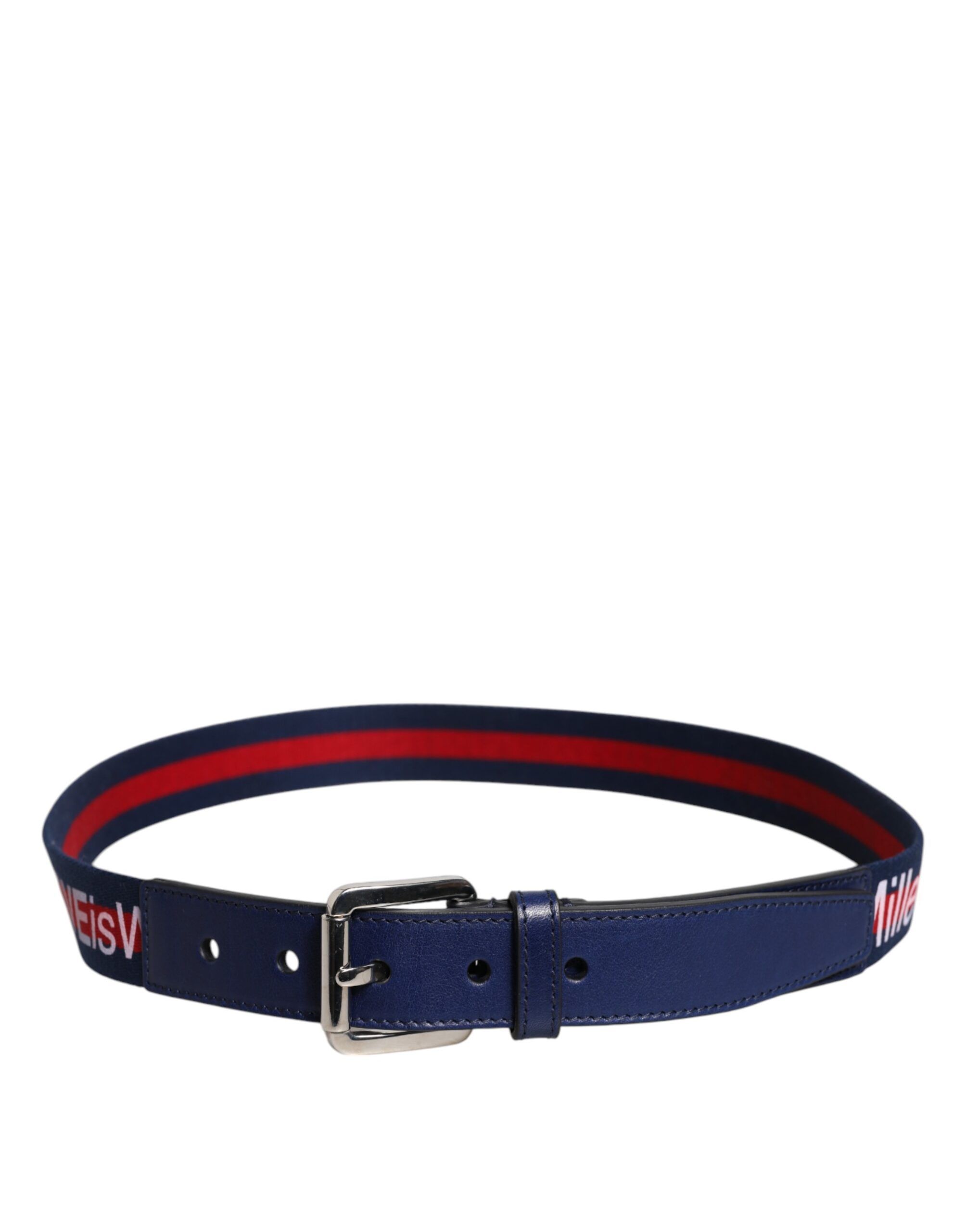 Cotton Leather Printed Metal Buckle Men's Belt - Dolce & Gabbana - Modalova