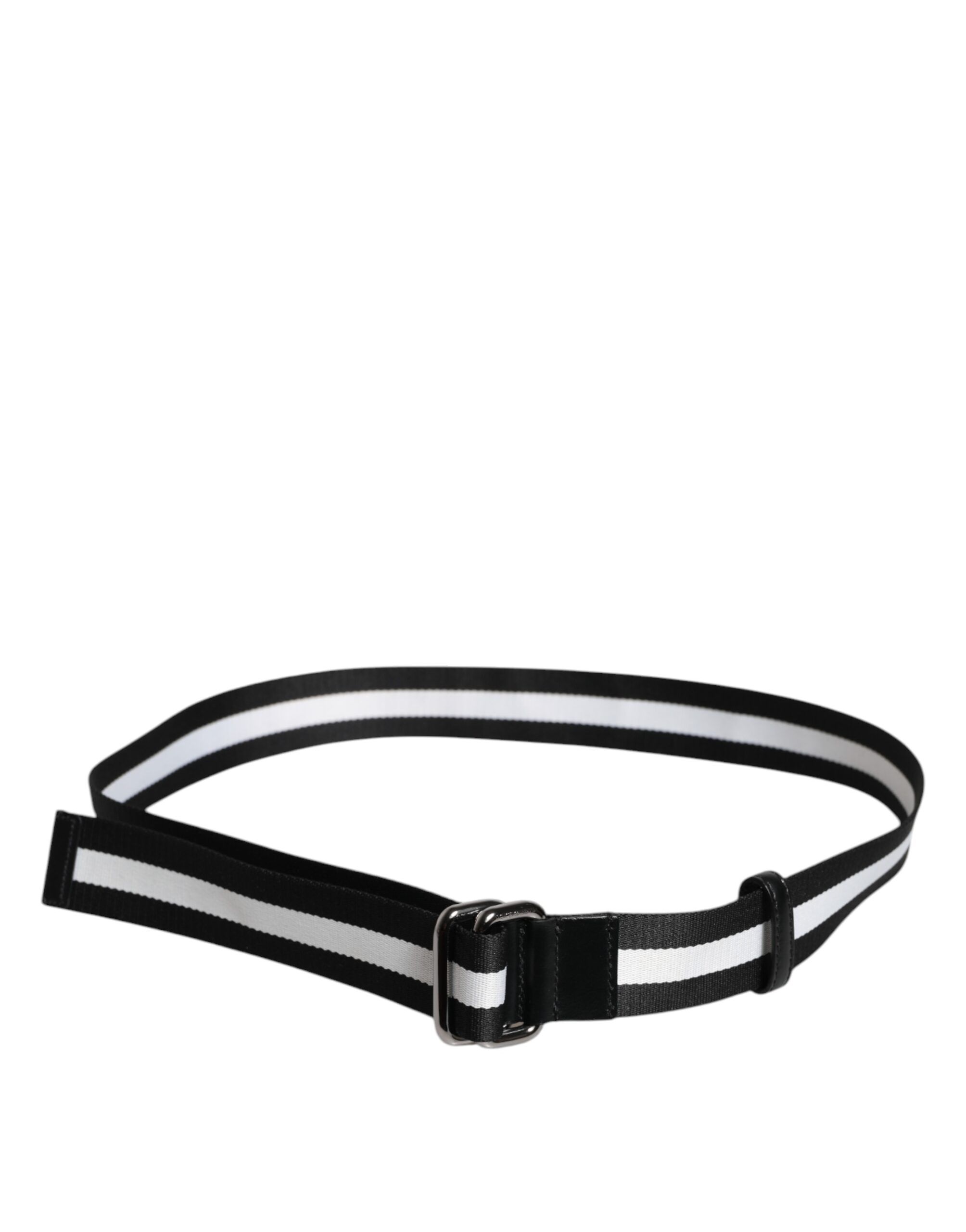 Yellow Logo Striped Metal Buckle Men's Belt - Dolce & Gabbana - Modalova