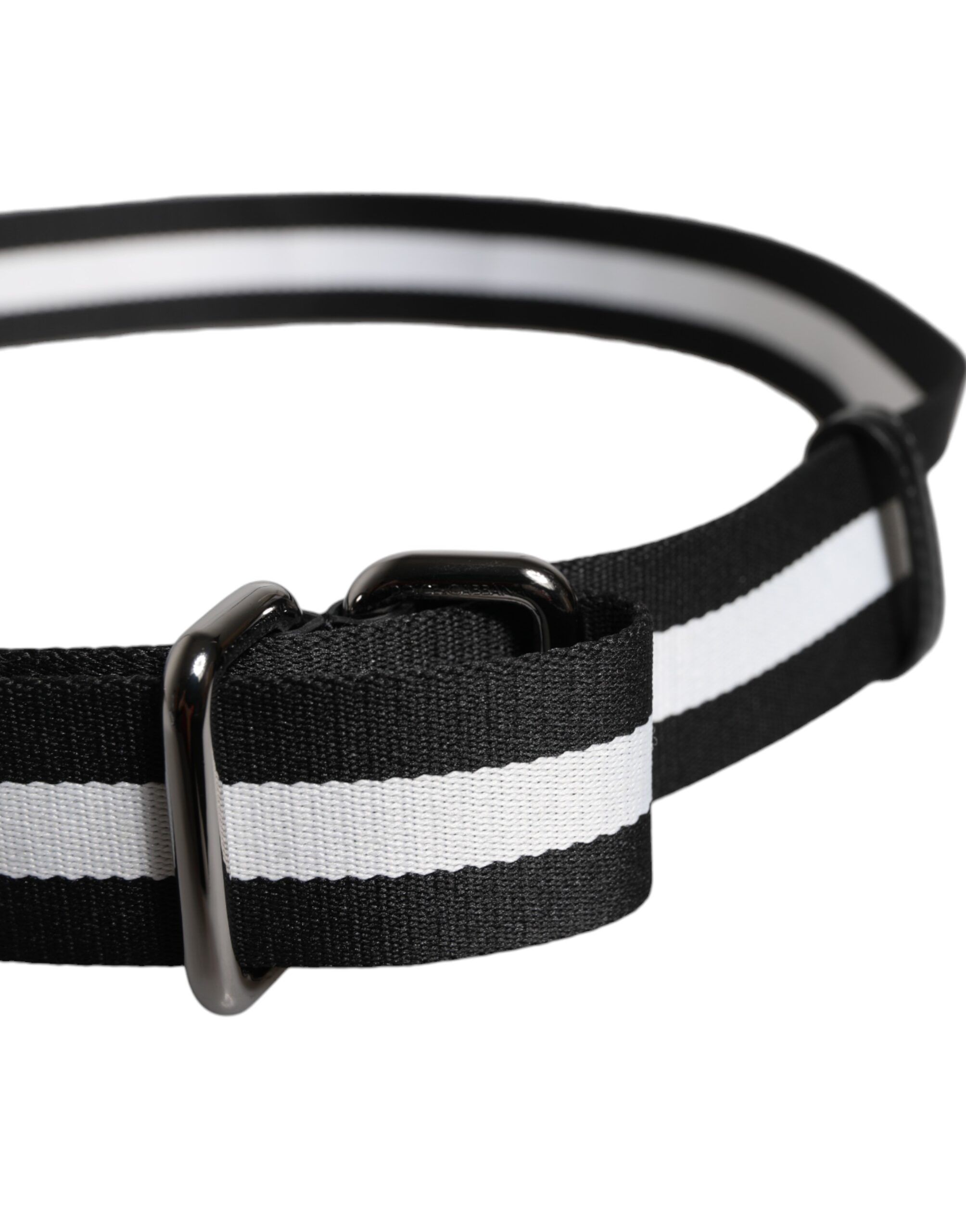 Yellow Logo Striped Metal Buckle Men's Belt - Dolce & Gabbana - Modalova