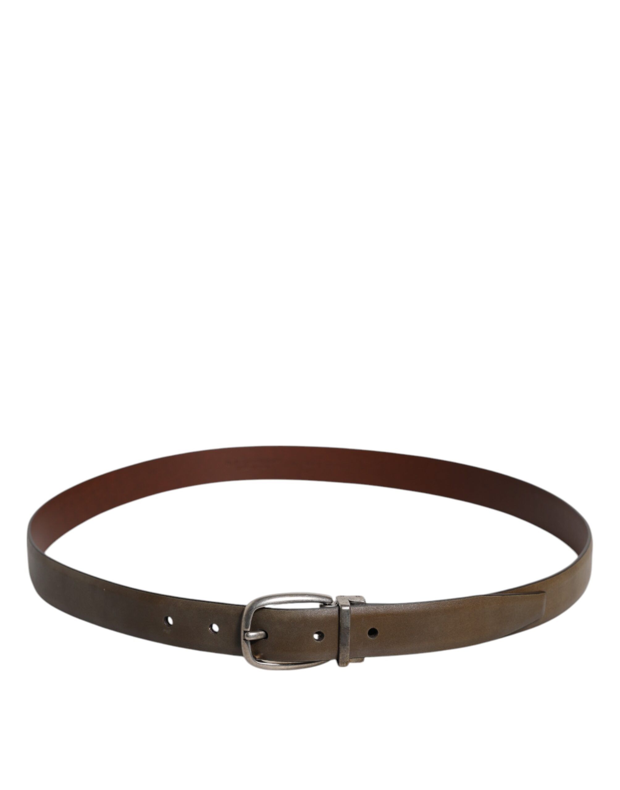 Leather Classic Metal Logo Buckle Men's Belt (Pre-Owned) - Dolce & Gabbana - Modalova