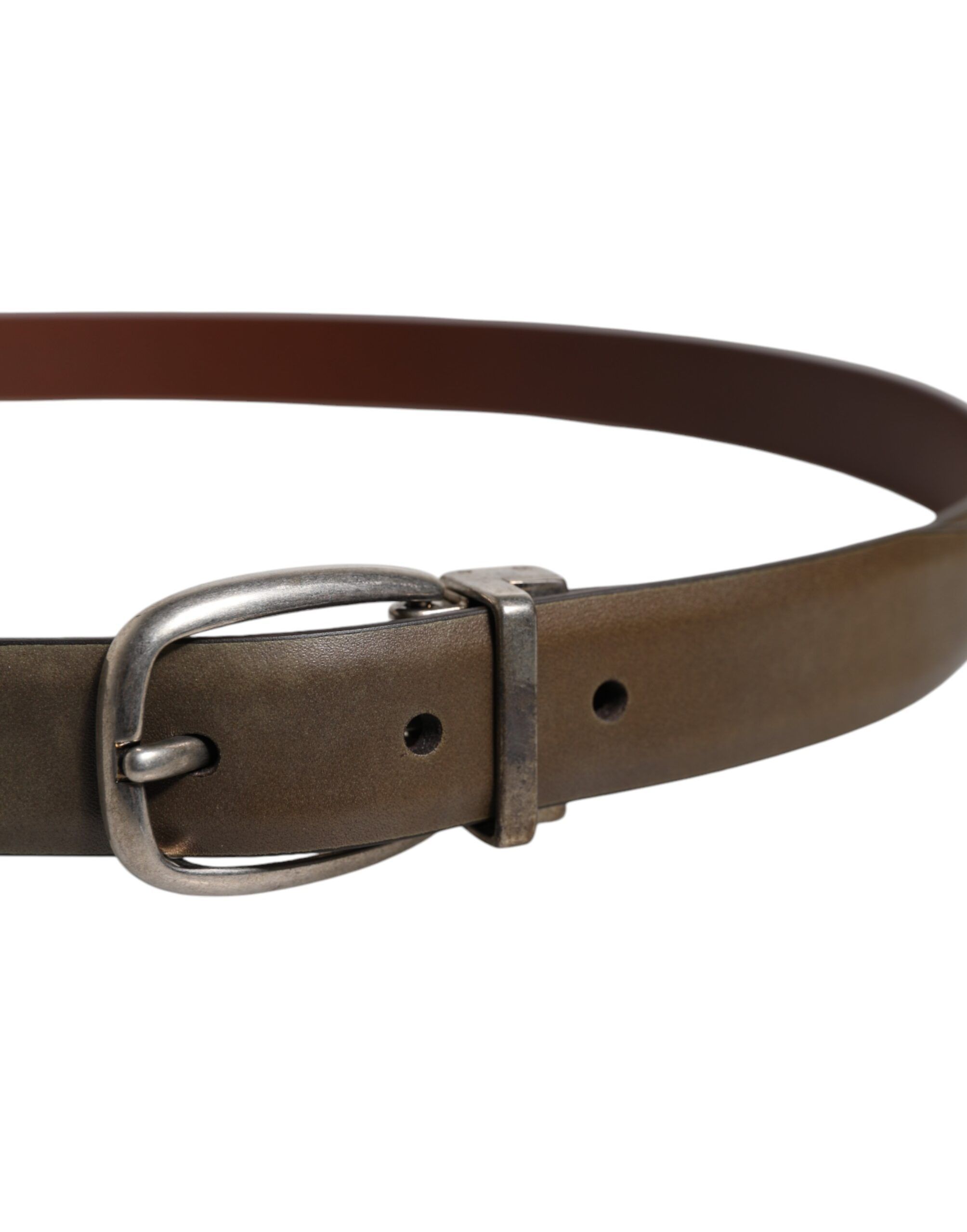 Leather Classic Metal Logo Buckle Men's Belt (Pre-Owned) - Dolce & Gabbana - Modalova