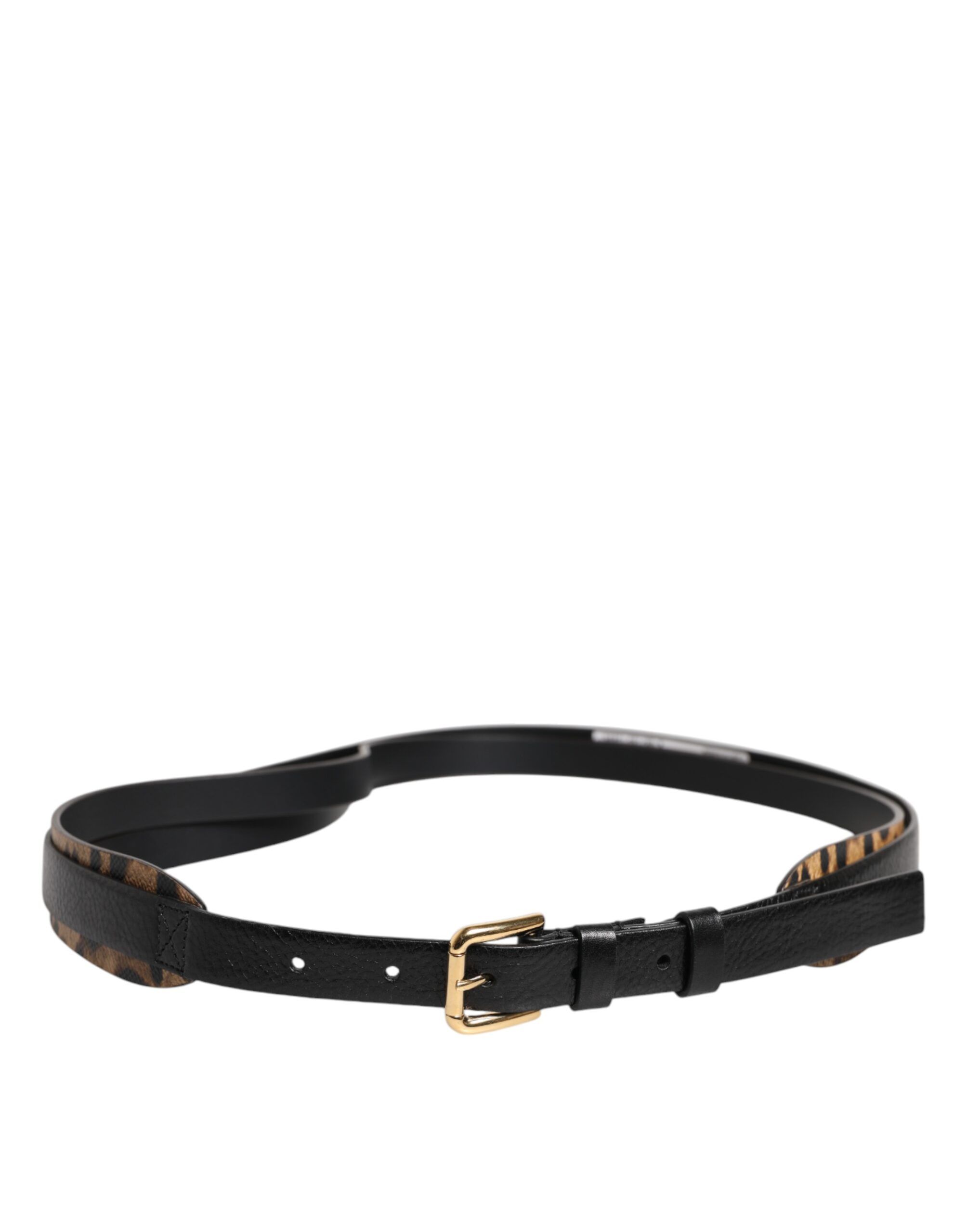 Leopard Classic Gold Metal Buckle Men's Belt (Pre-Owned) - Dolce & Gabbana - Modalova