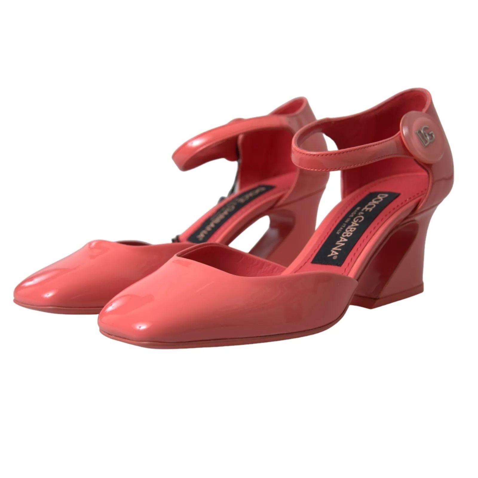 Peach Leather Ankle Strap Heels Sandals Women's Shoes (Pre-Owned) - Dolce & Gabbana - Modalova