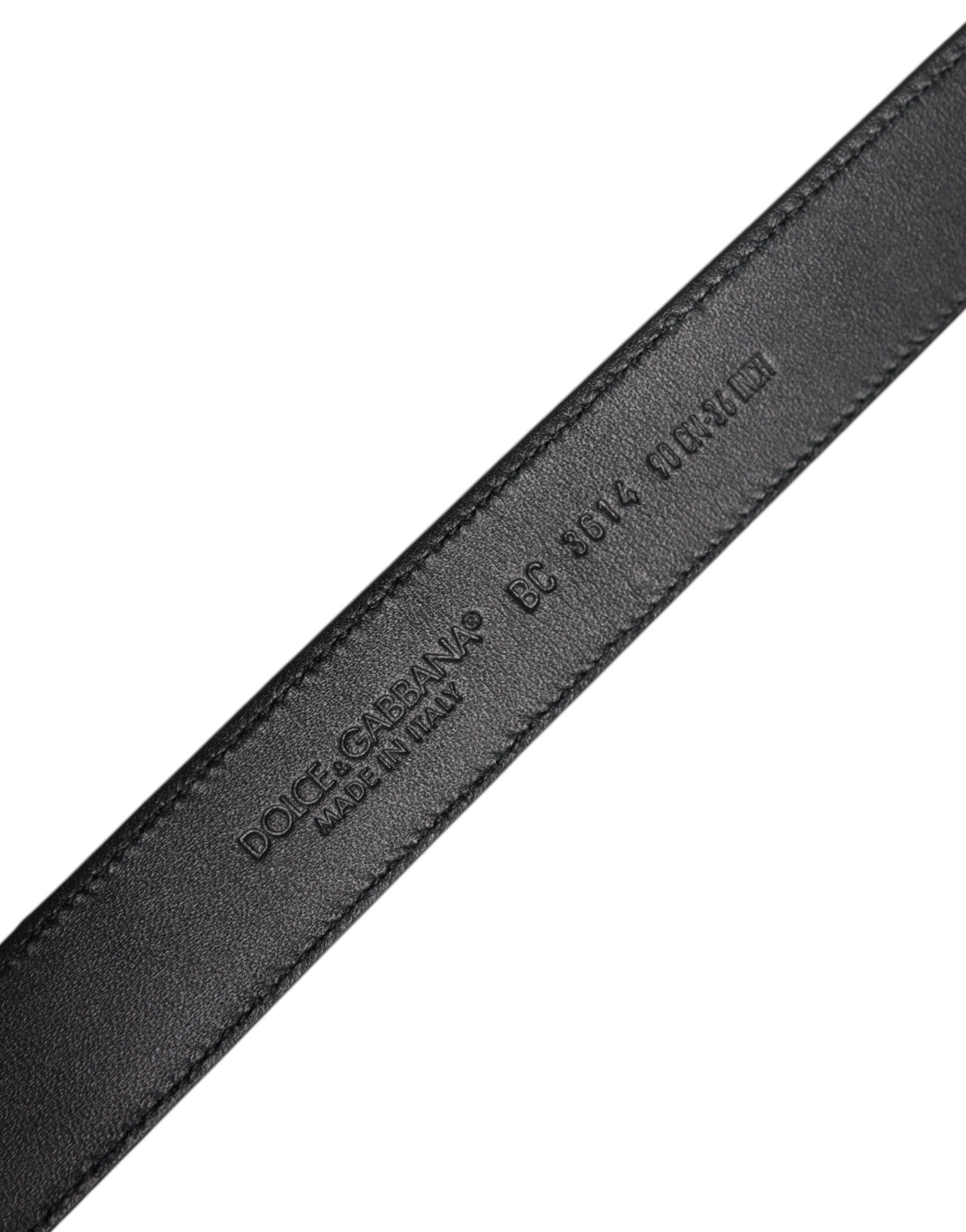 Calf Leather Classic Metal Buckle Men's Belt - Dolce & Gabbana - Modalova