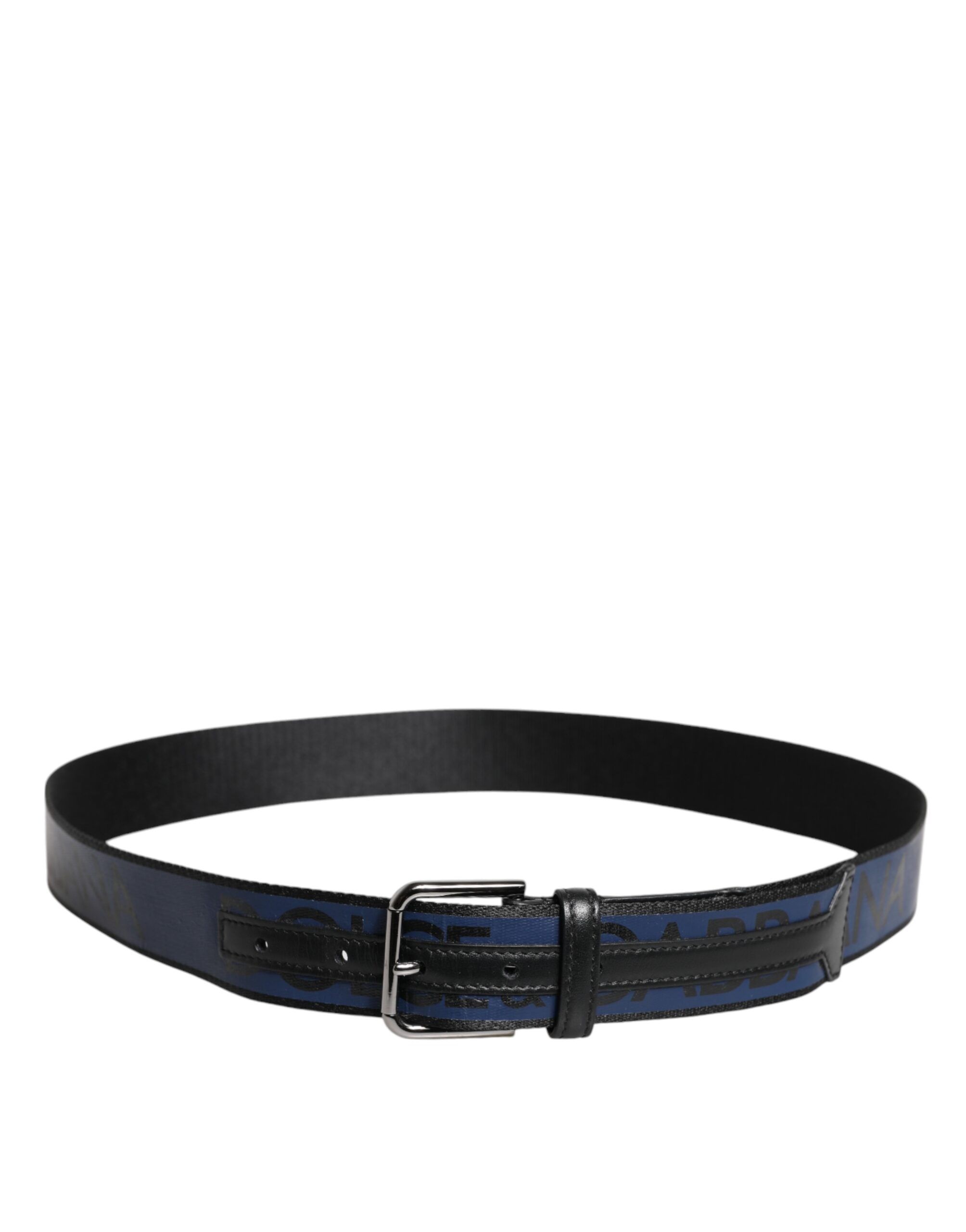 Black Blue Polyester Printed Metal Buckle Men's Belt (Pre-Owned) - Dolce & Gabbana - Modalova