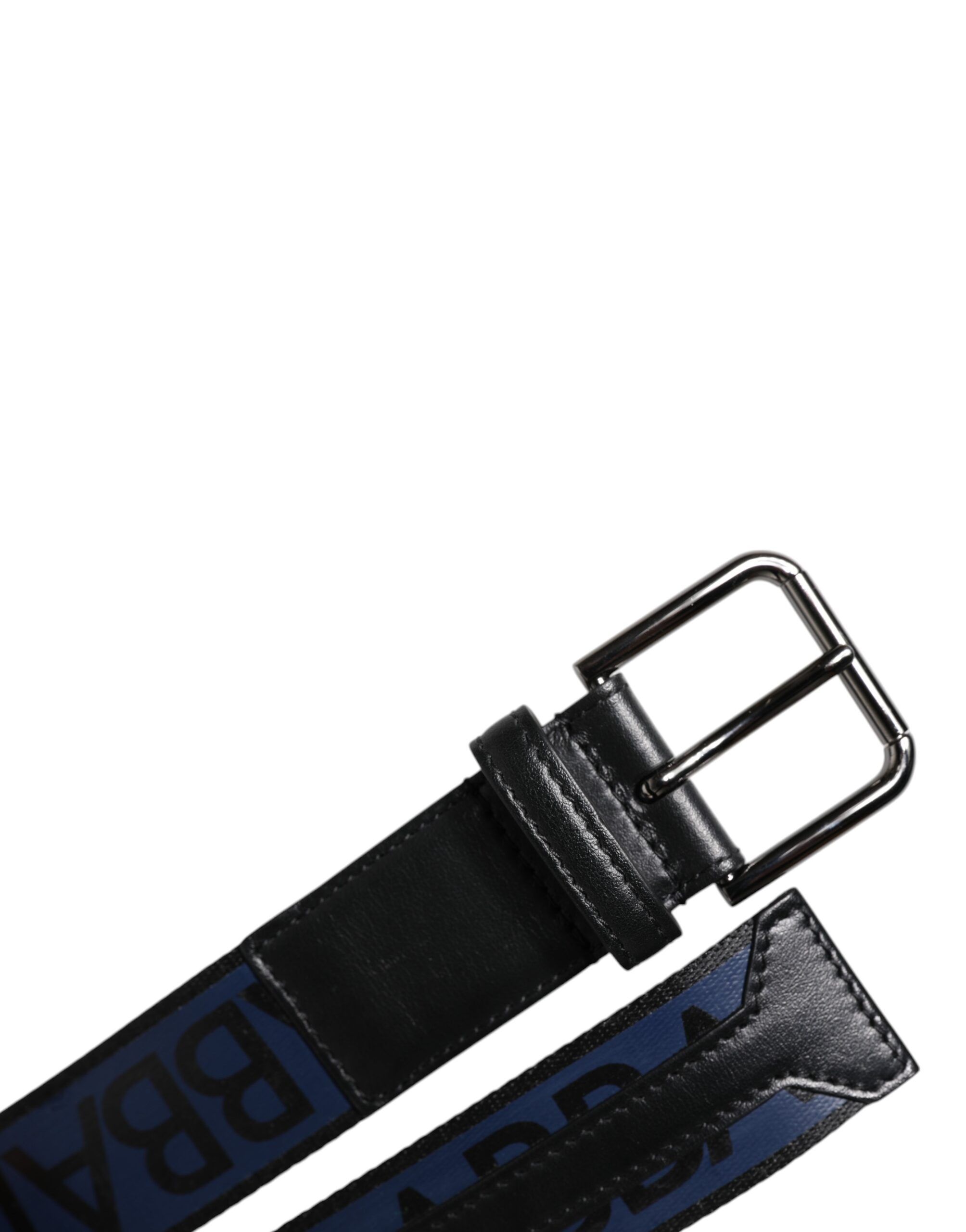 Black Blue Polyester Printed Metal Buckle Men's Belt (Pre-Owned) - Dolce & Gabbana - Modalova