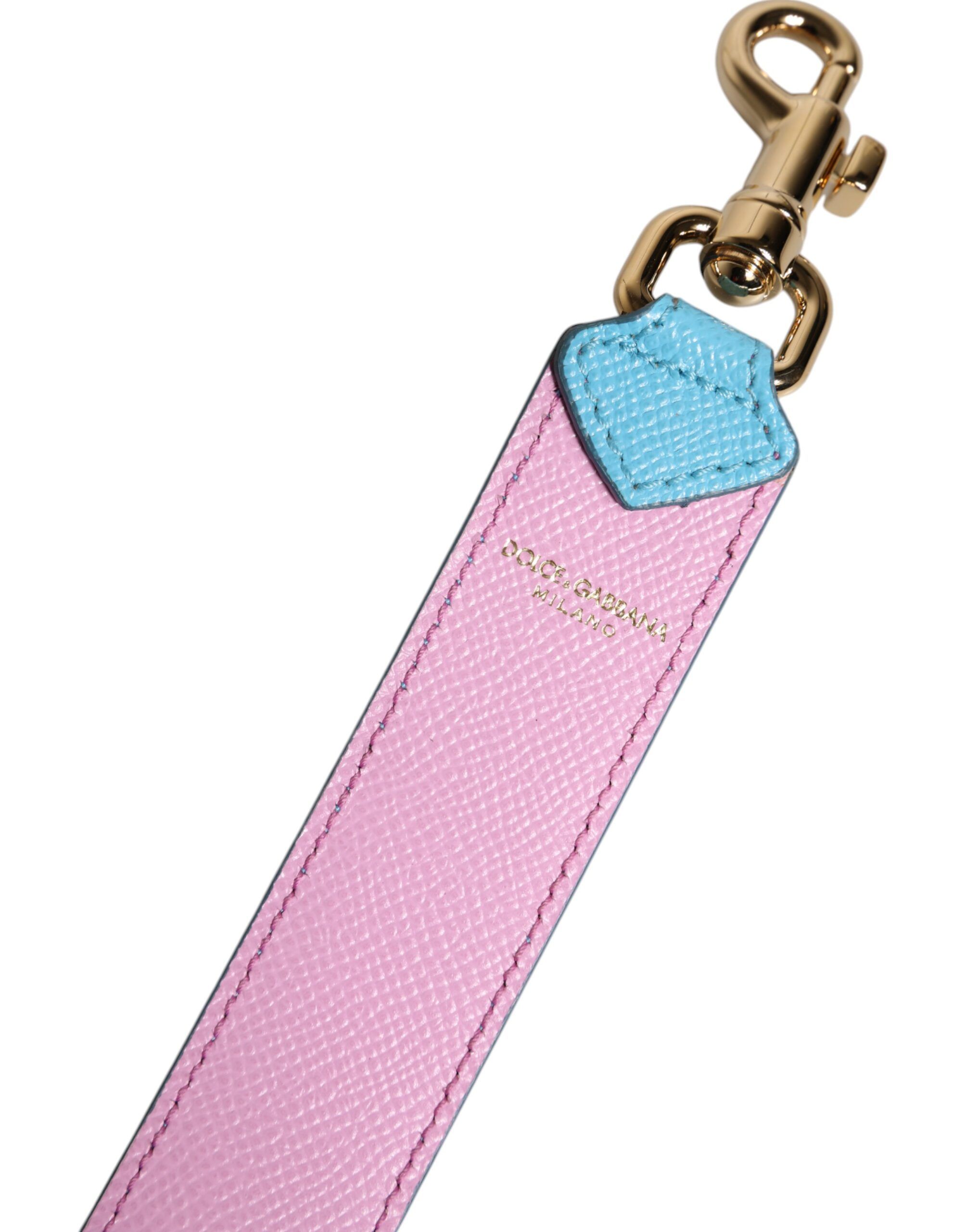 Pink Blue Leather Handle Bag Shoulder Women's Strap - Dolce & Gabbana - Modalova