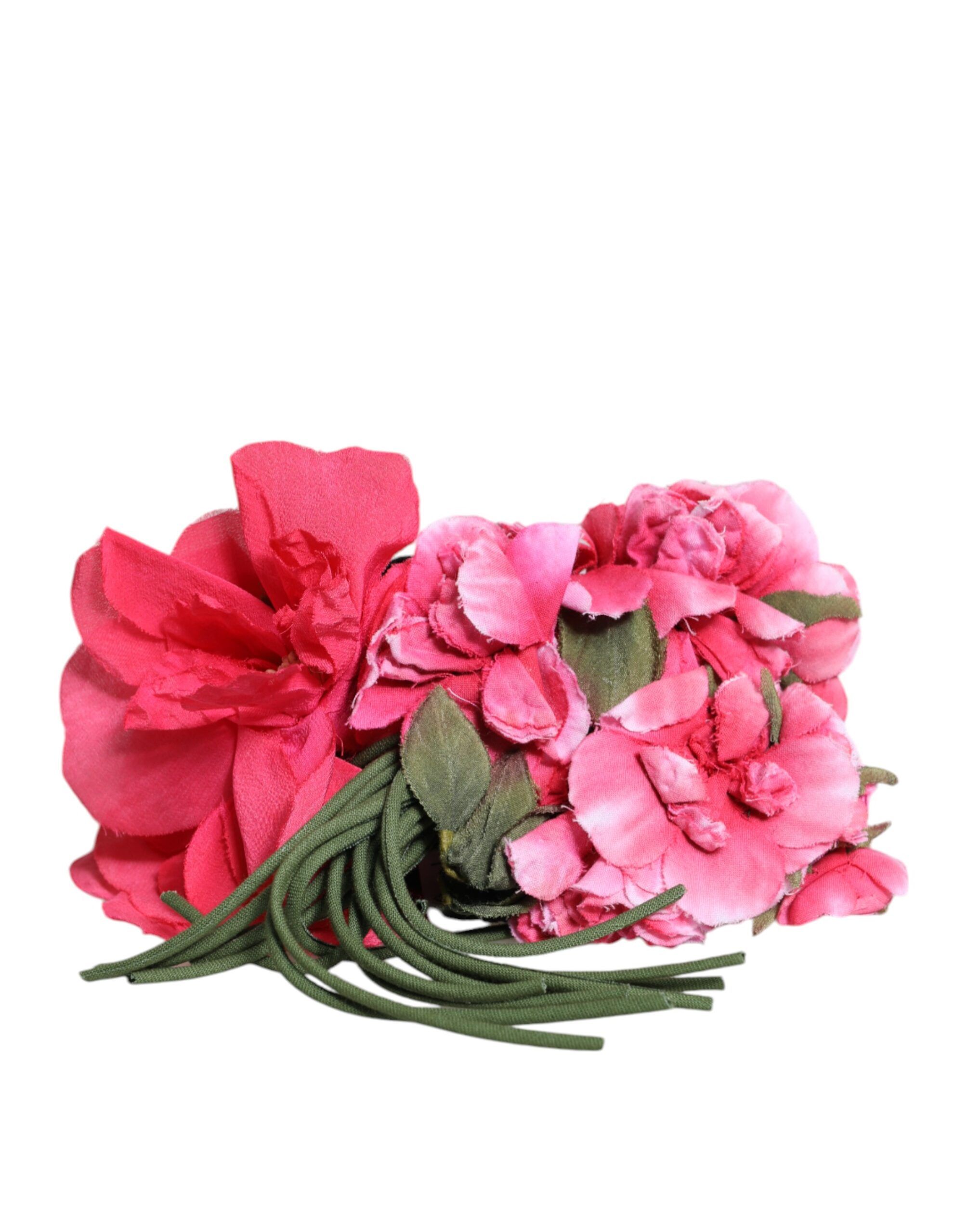 Multicolor Floral Applique Detail Tie Women's Belt - Dolce & Gabbana - Modalova