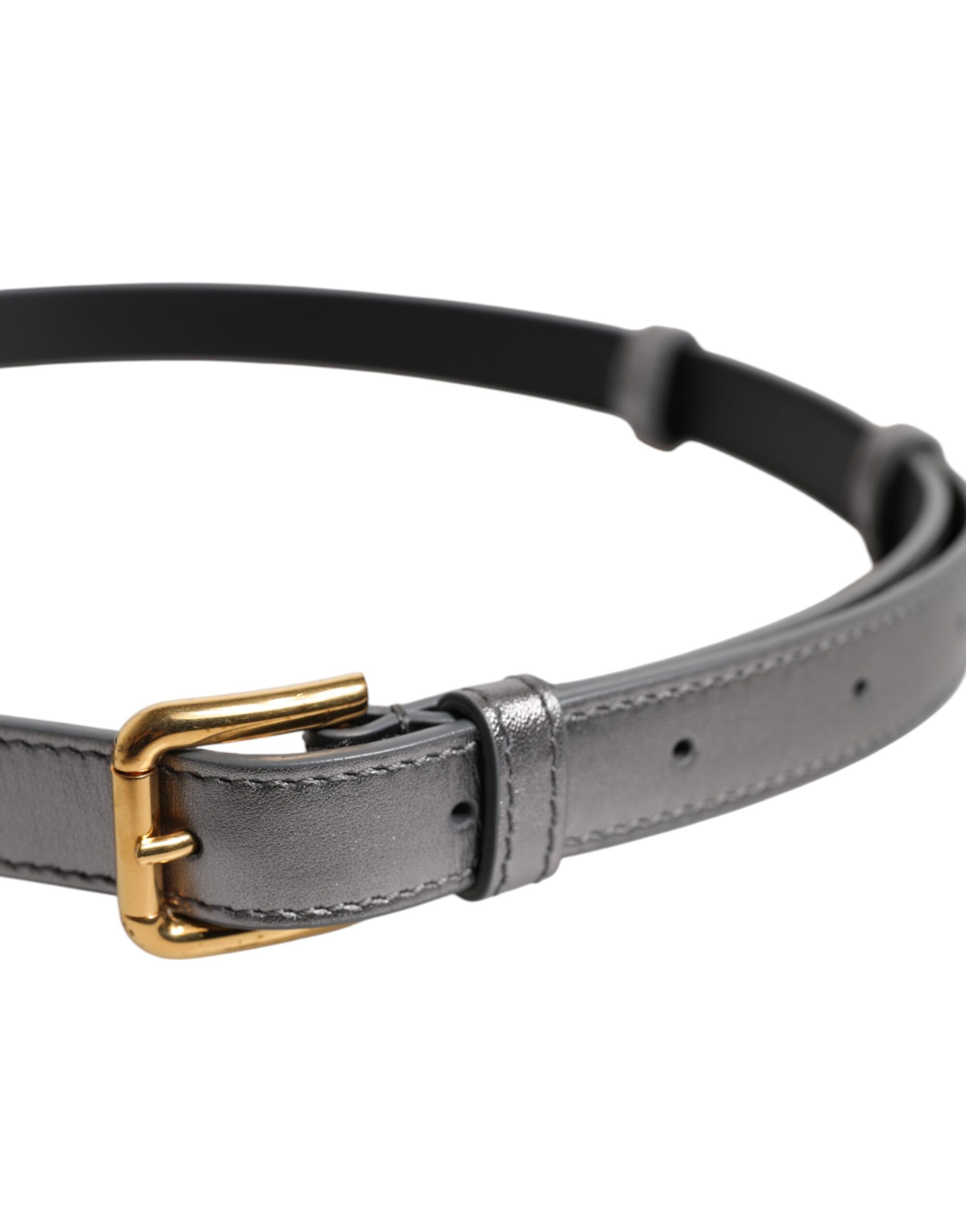 Logo Engraved Metal Waist Buckle Women's Belt (Pre-Owned) - Dolce & Gabbana - Modalova
