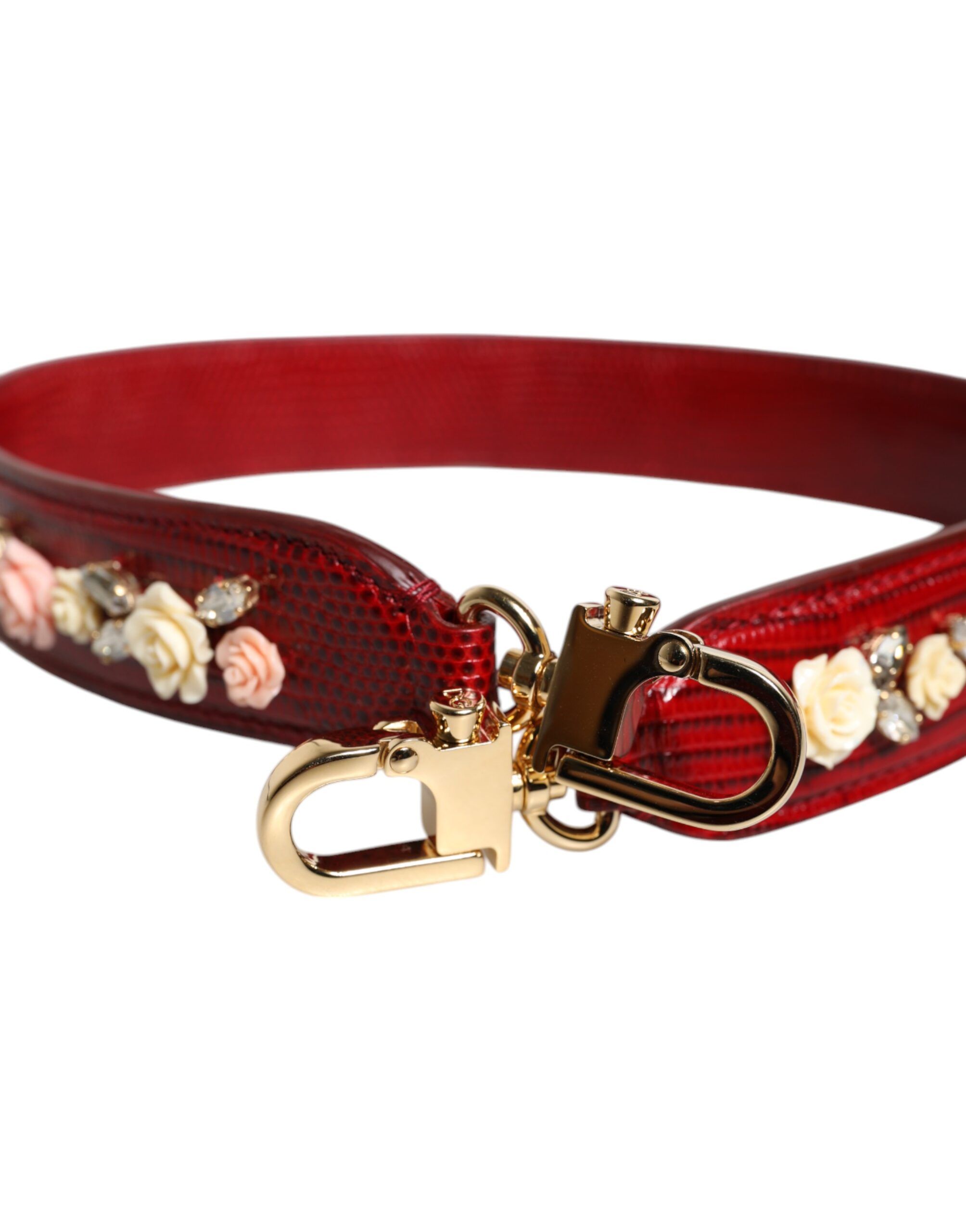 Leather Floral Embellish Bag Shoulder Women's Strap - Dolce & Gabbana - Modalova