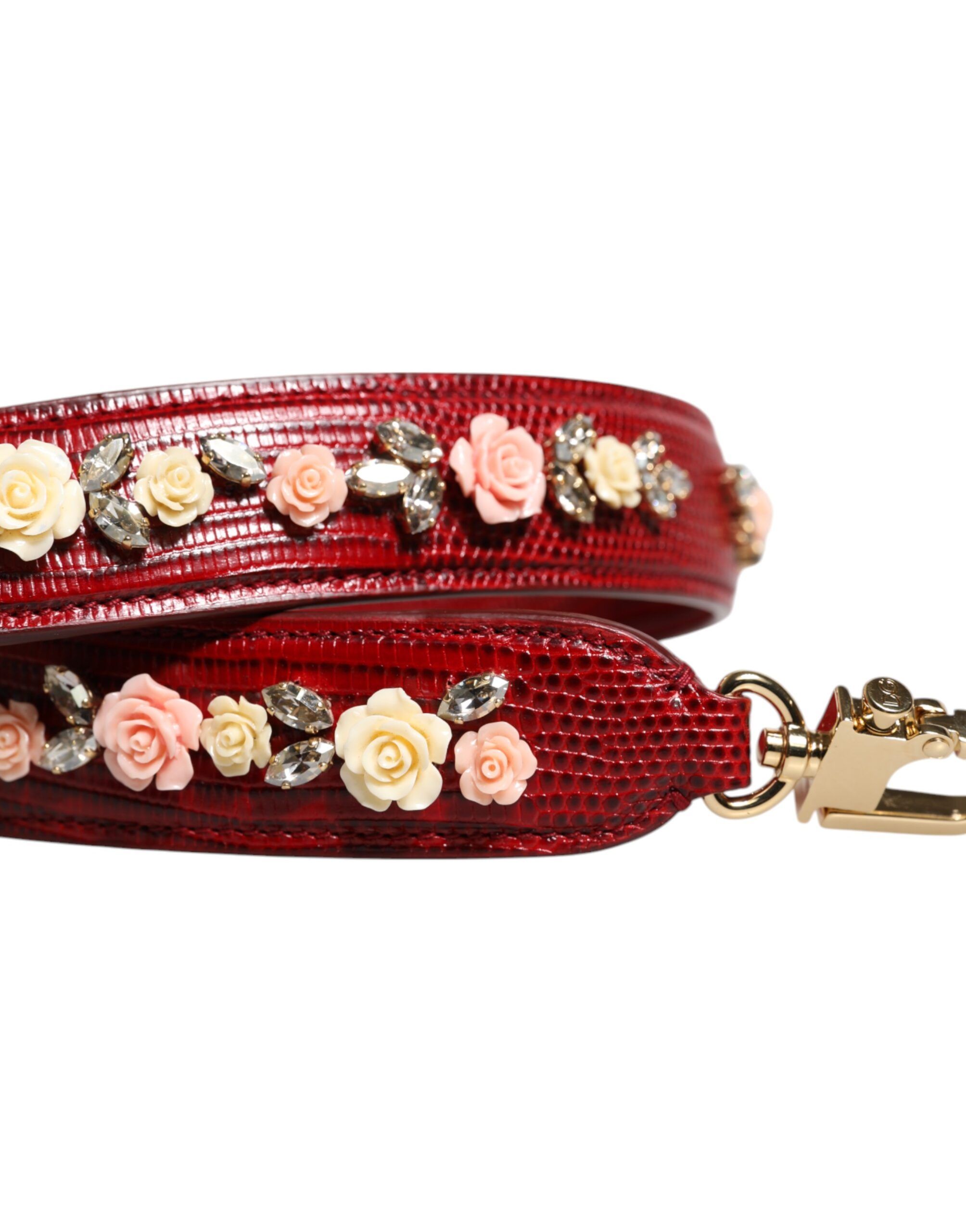 Leather Floral Embellish Bag Shoulder Women's Strap - Dolce & Gabbana - Modalova